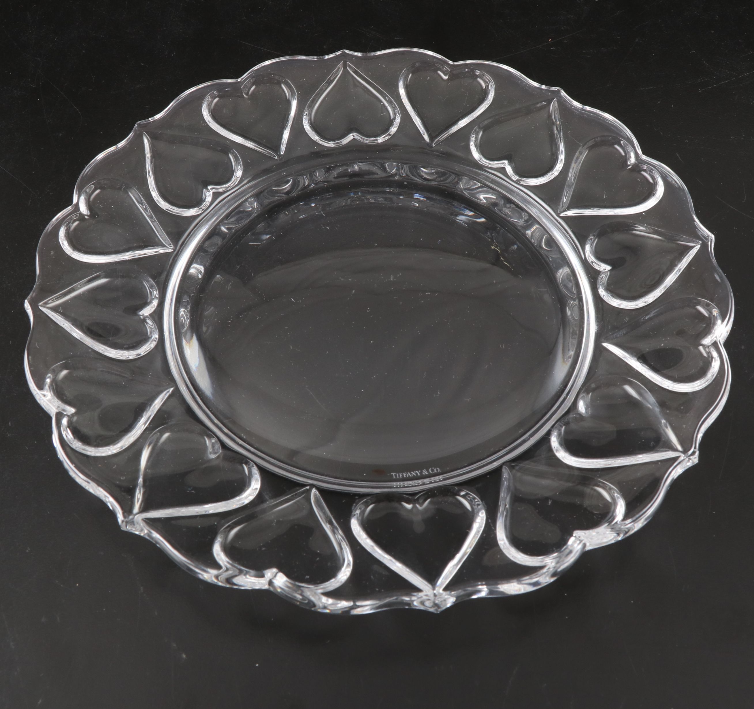 Tiffany & Co. "Hearts" Crystal Plates