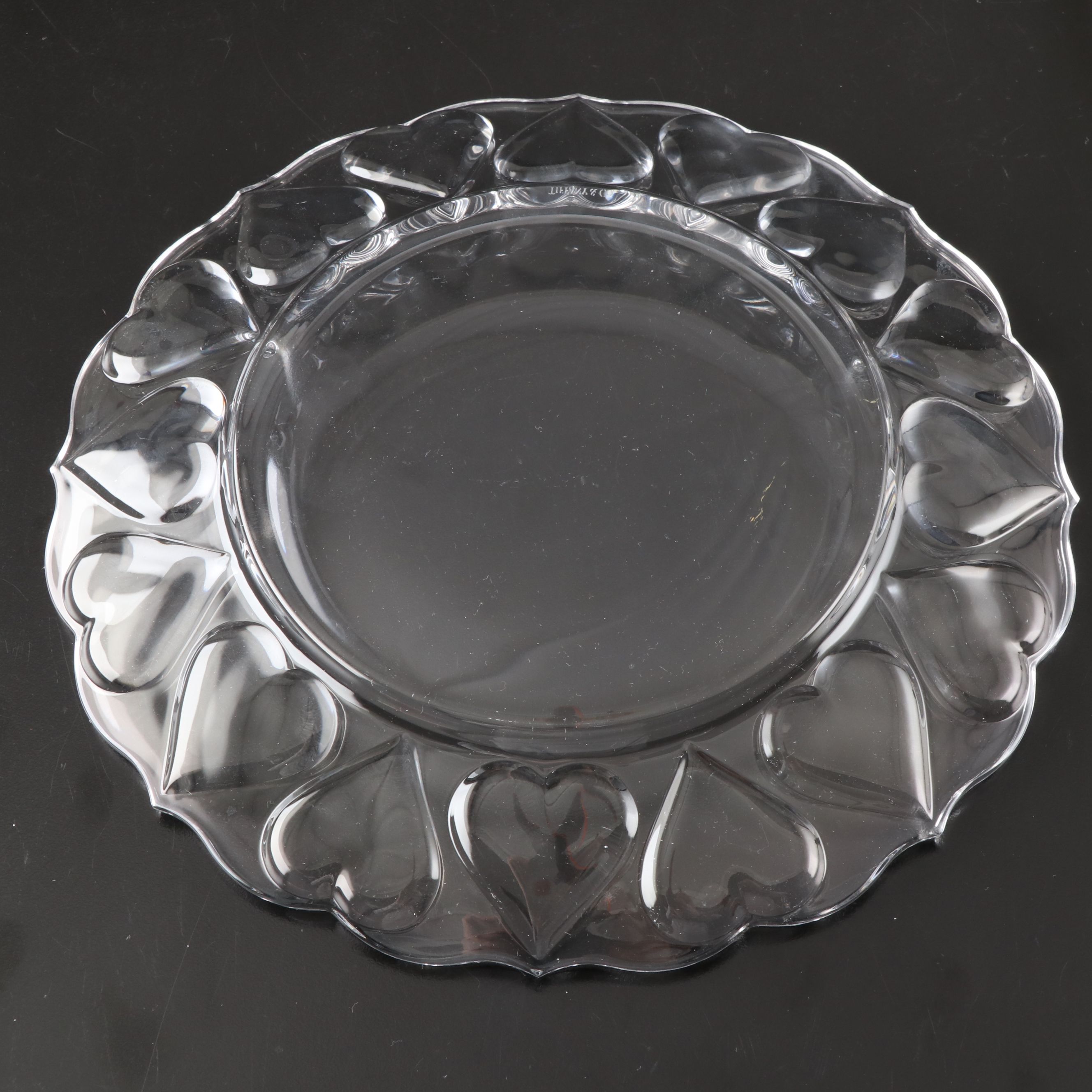 Tiffany & Co. "Hearts" Crystal Plates
