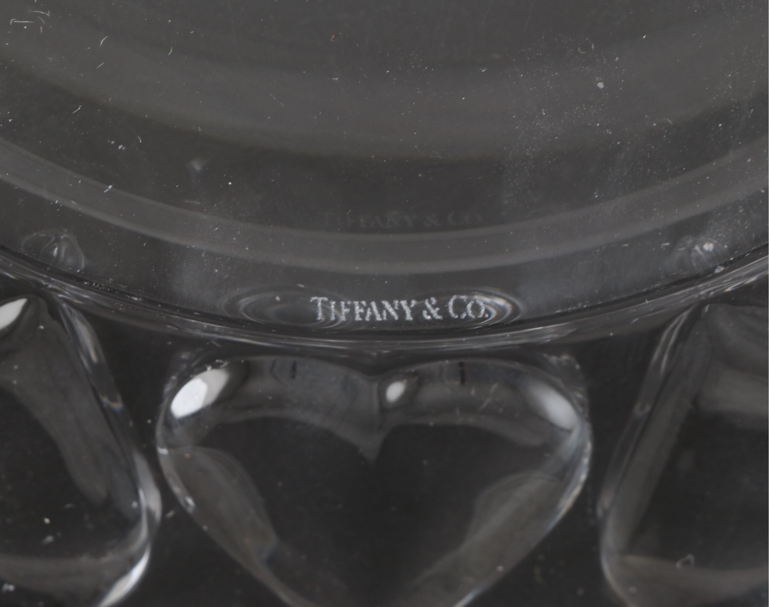 Tiffany & Co. "Hearts" Crystal Plates