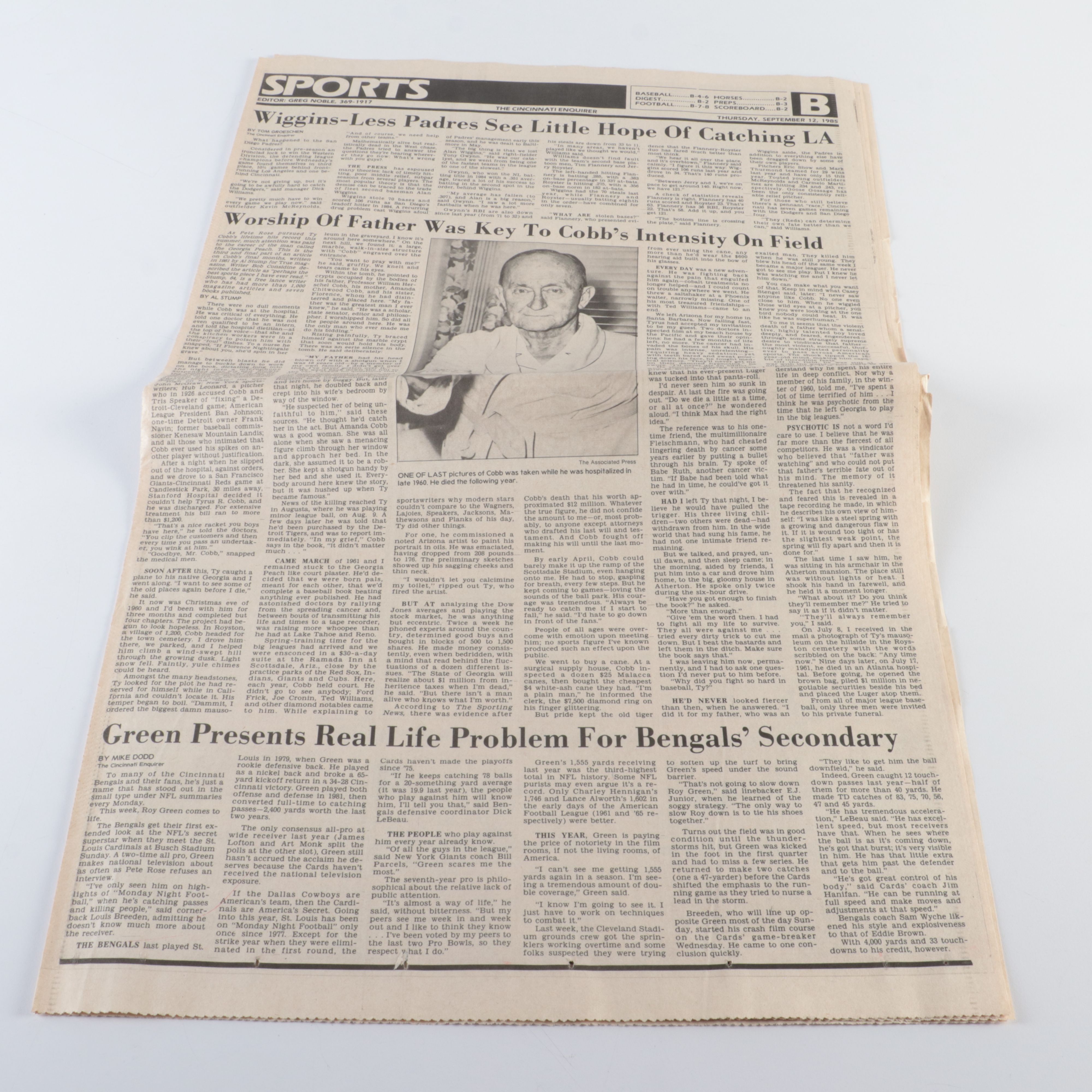 Cincinnati Reds Hall of Fame Matted Print and Pete Rose 4,192 Newspapers