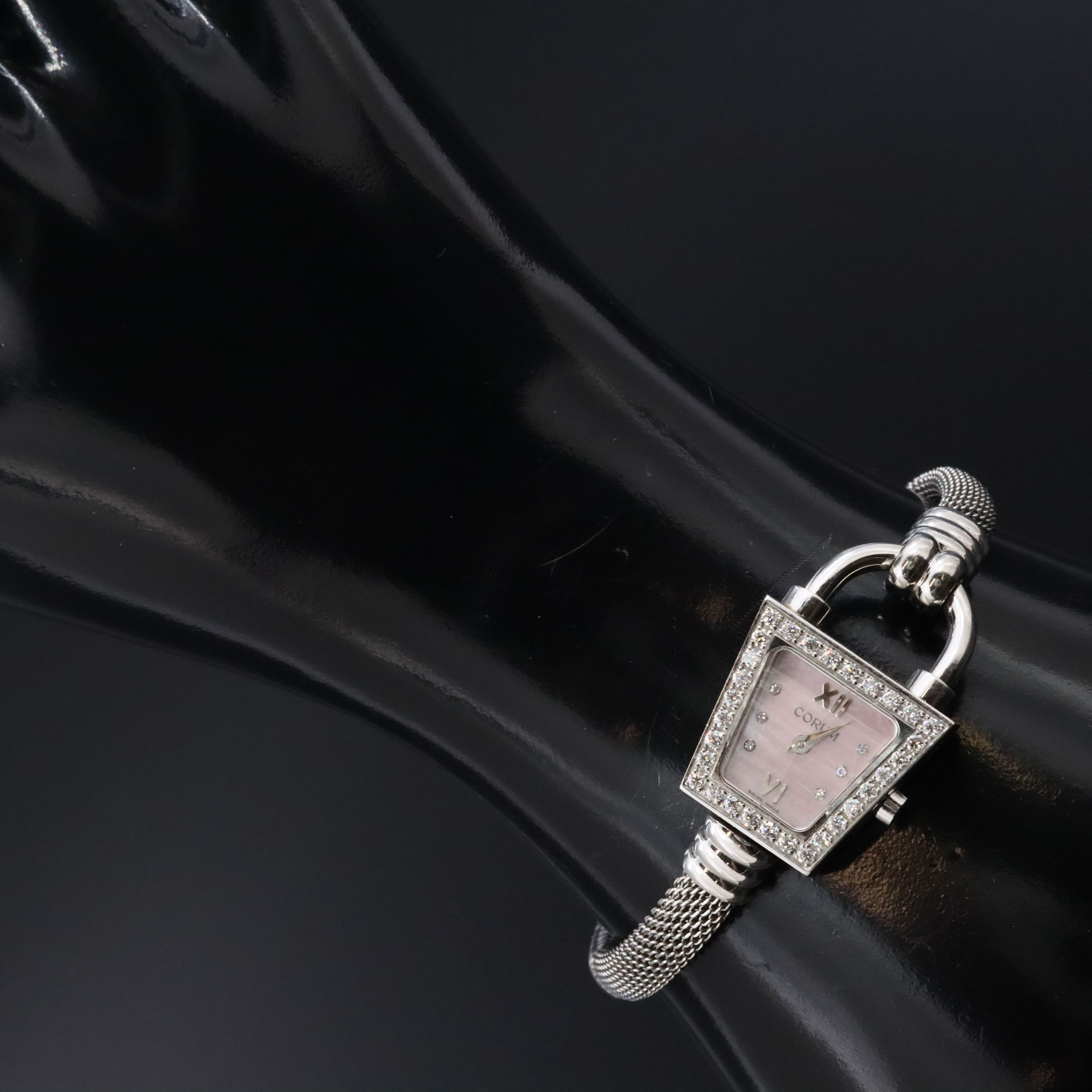 Corum Trapeze Diamond and Stainless Steel Watch