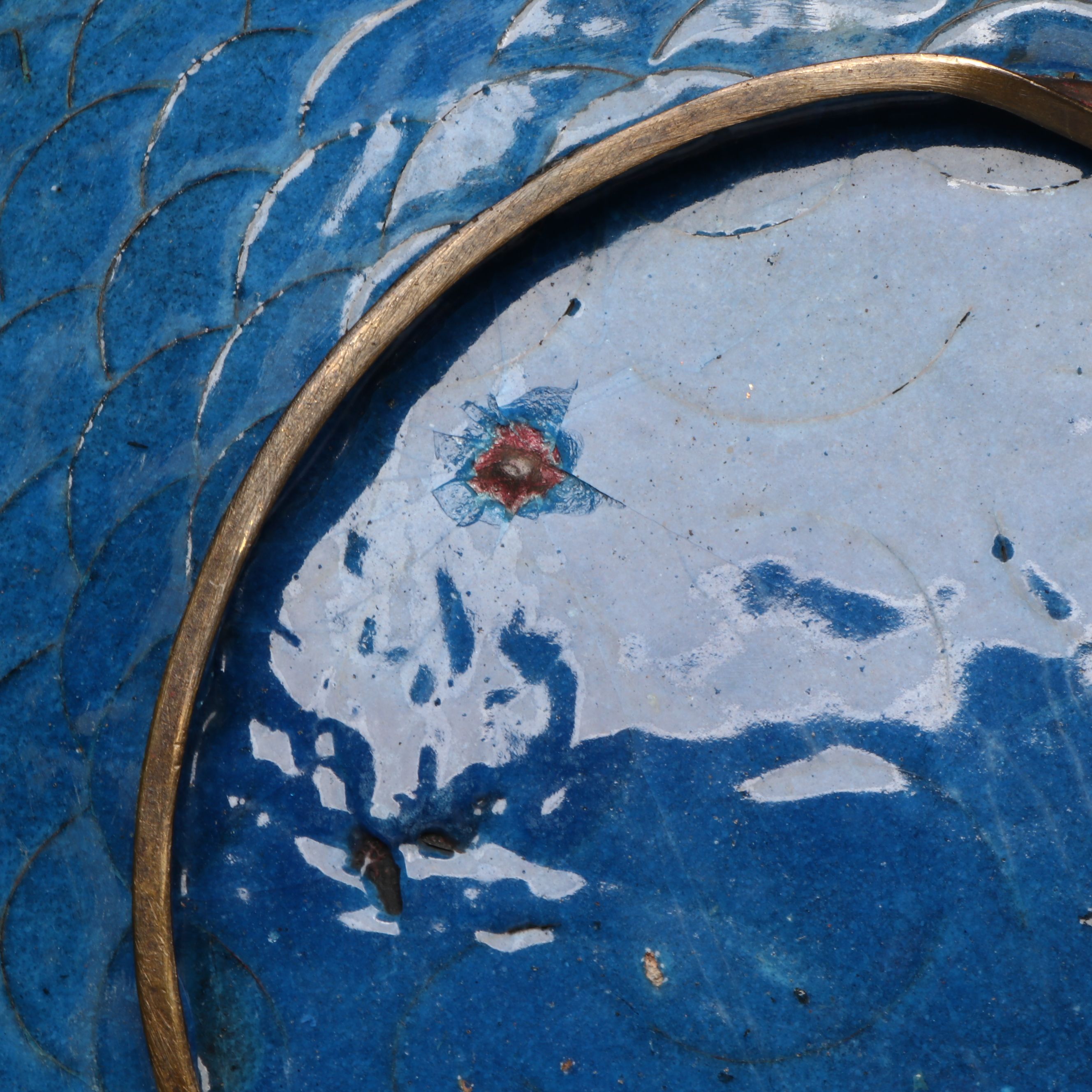 Japanese Cloisonné Phoenix Charger, Early 20th Century