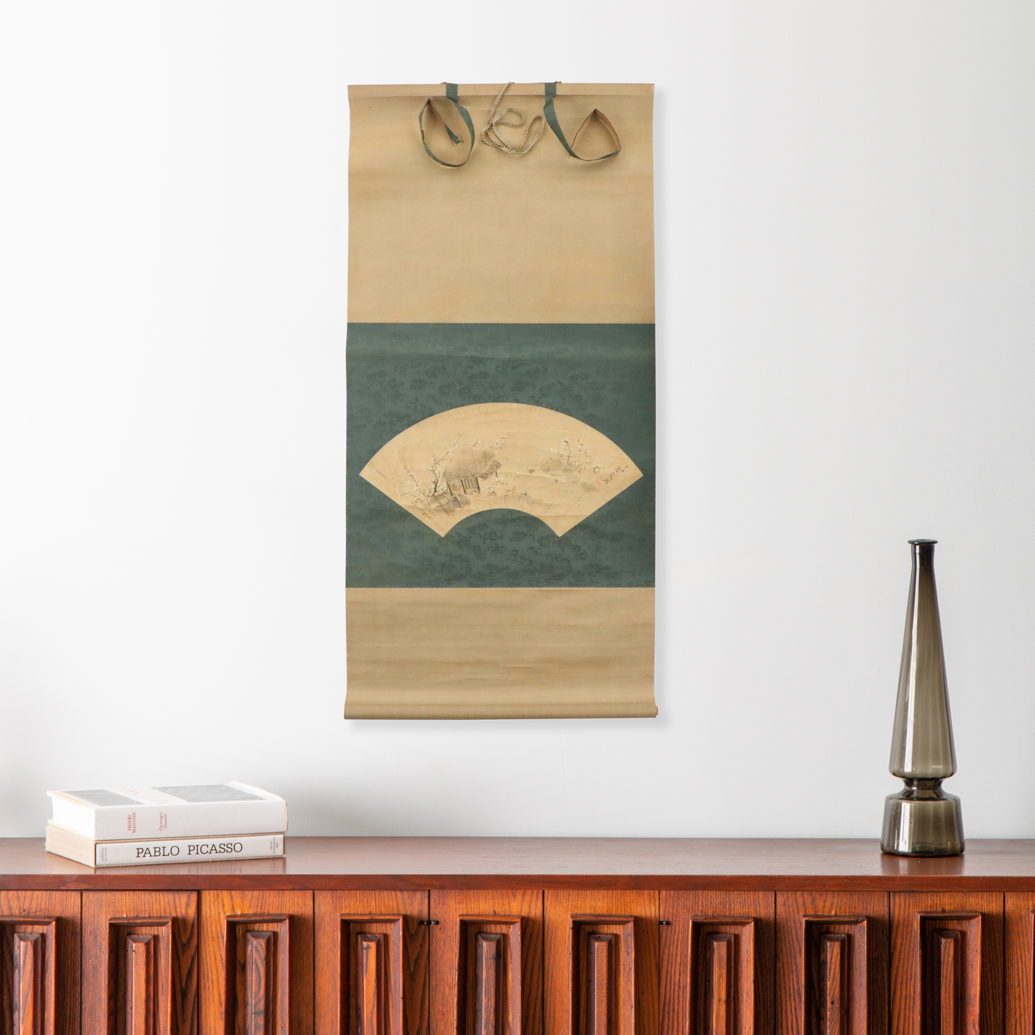 Japanese Hanging Inscribed Scroll, Late Edo Period