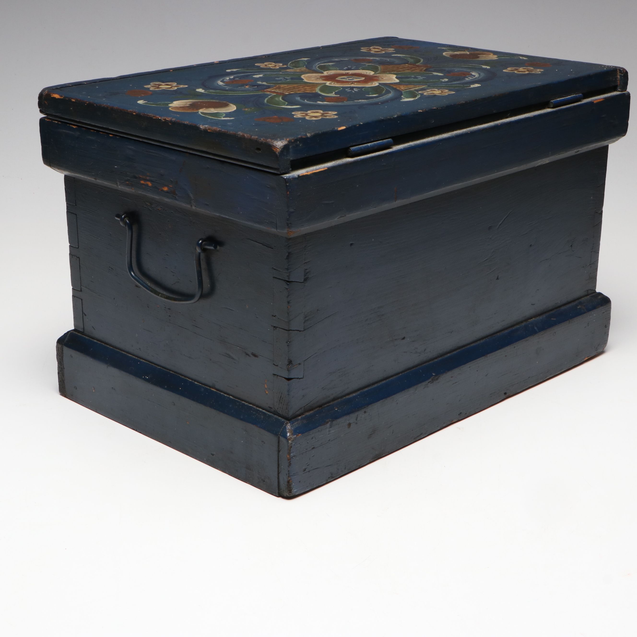 Rosemåling Wooden Dowry Chest, 1881