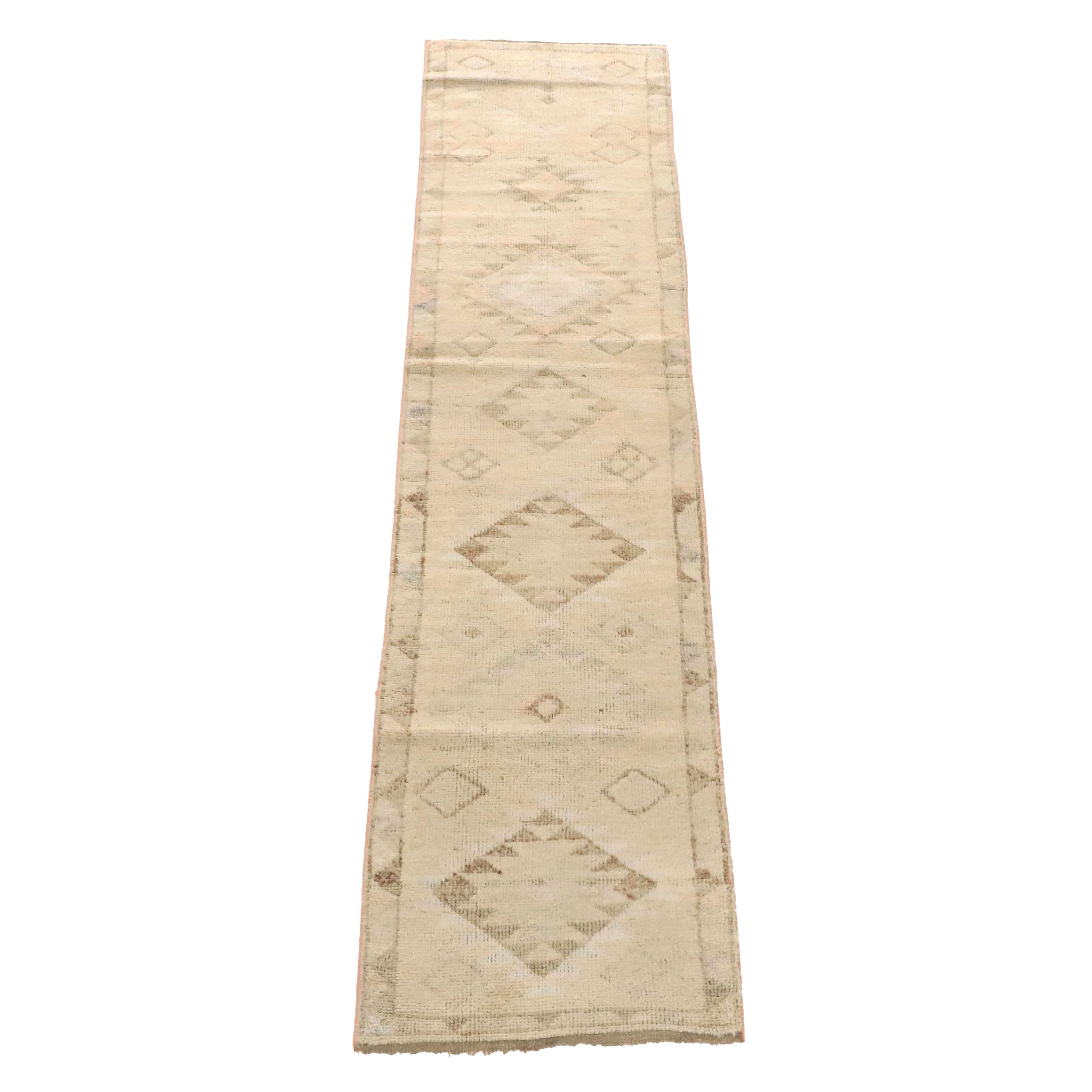 2'9 x 11'9 Hand-Knotted Turkish Anatolian Carpet Runner