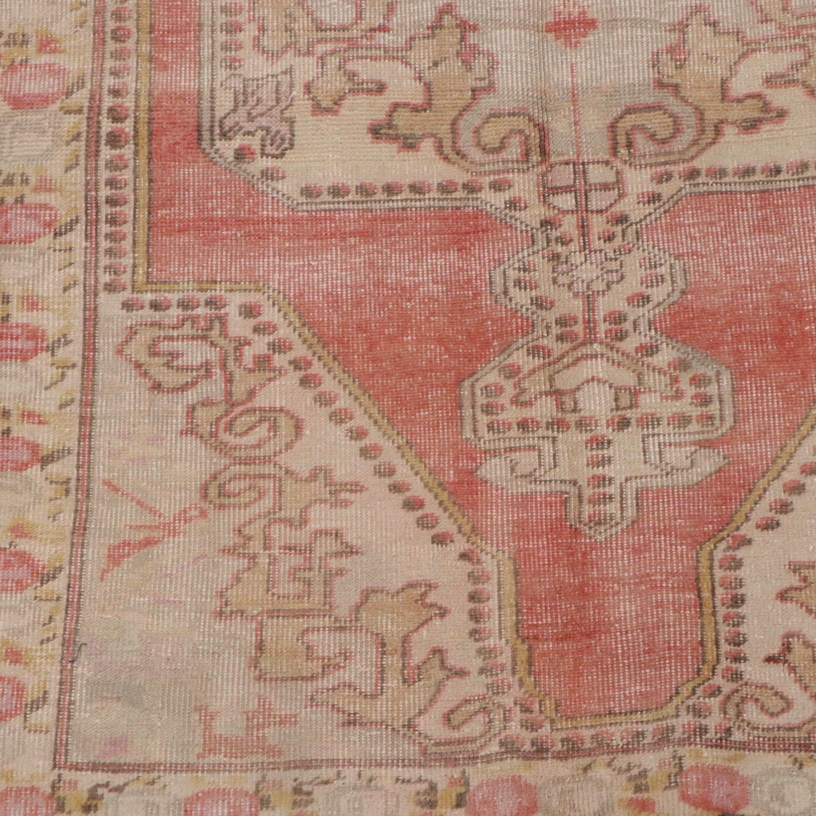 4'9 x 7'5 Hand-Knotted Turkish Oushak Area Rug