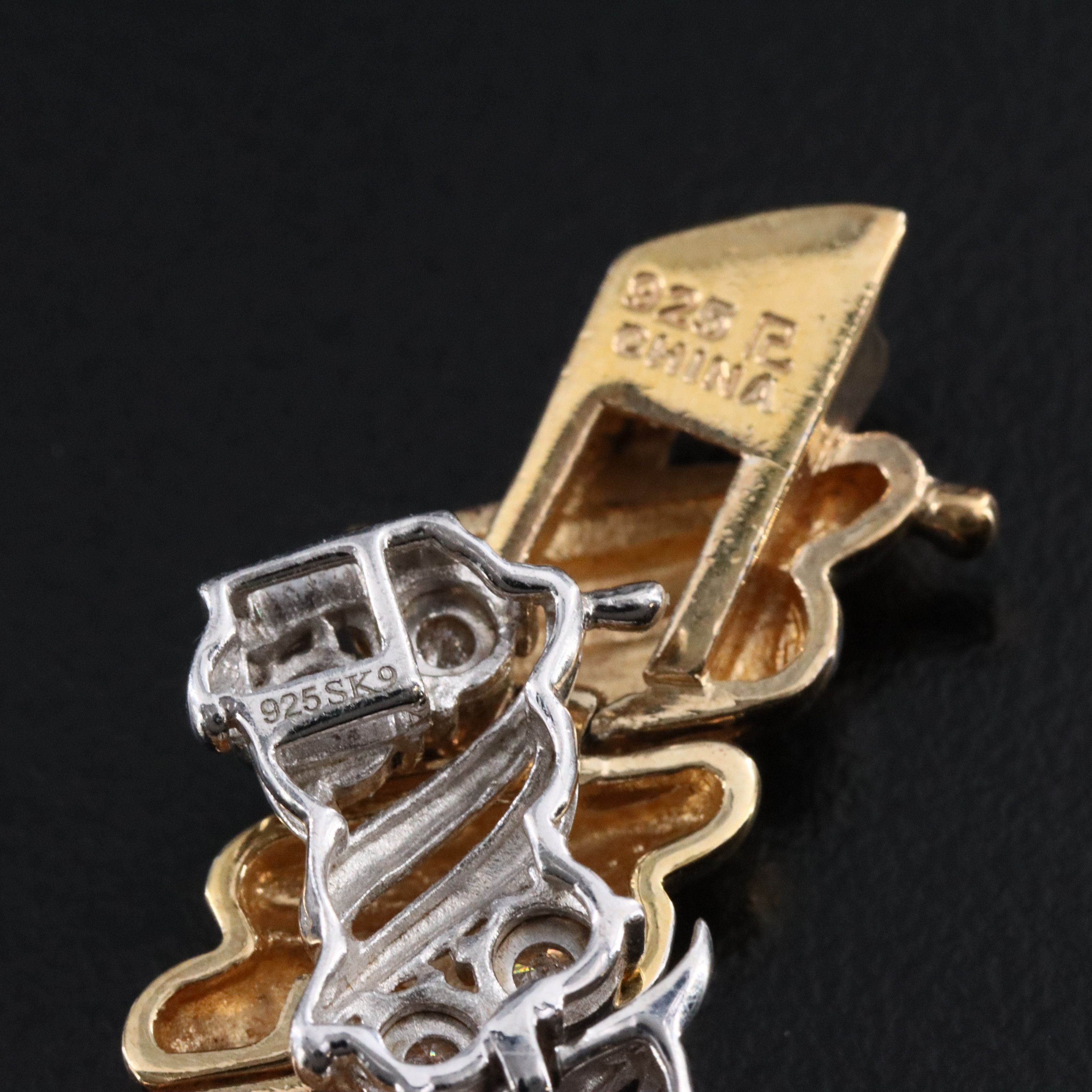 Sterling Diamond Bracelet Set