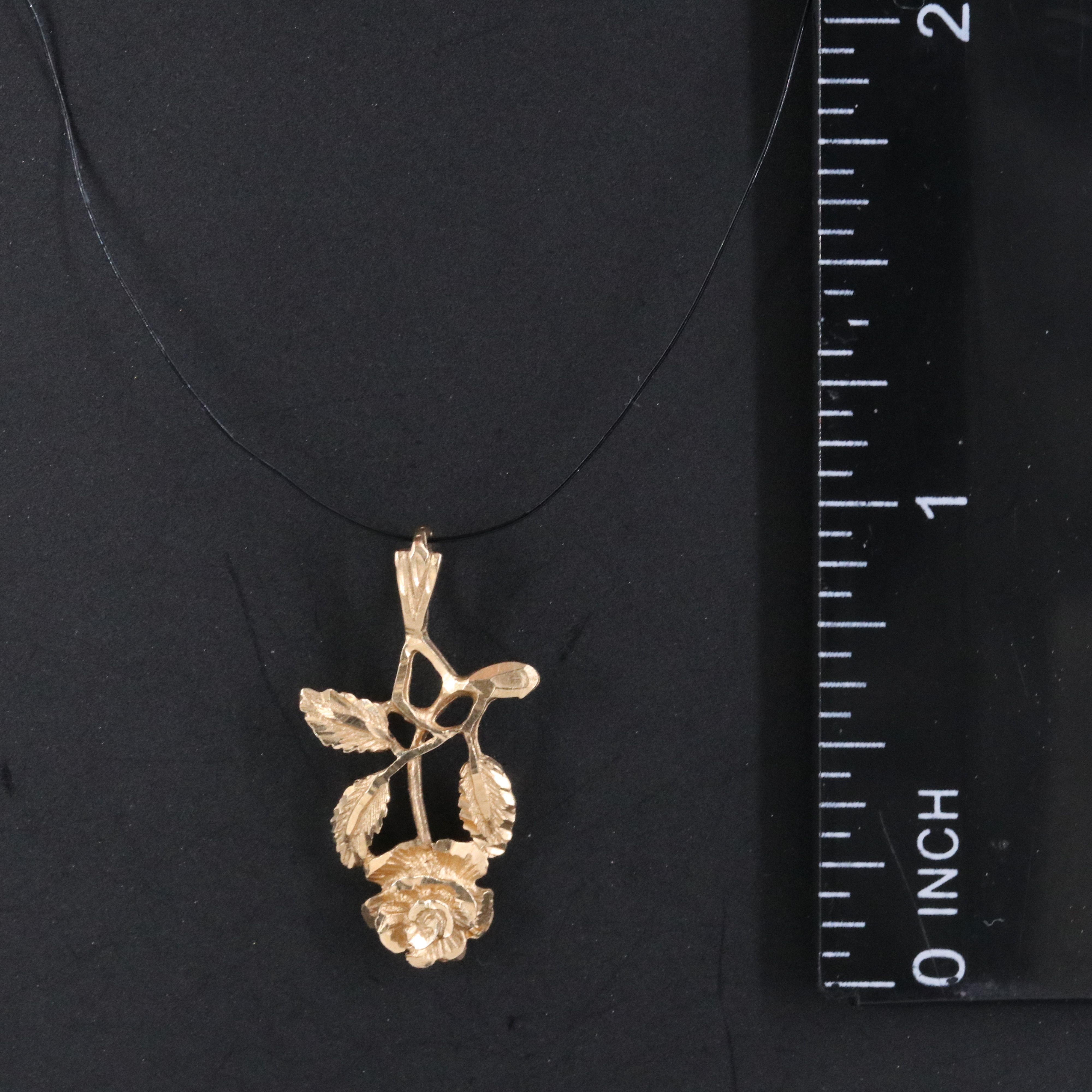 14K Rose Pendant