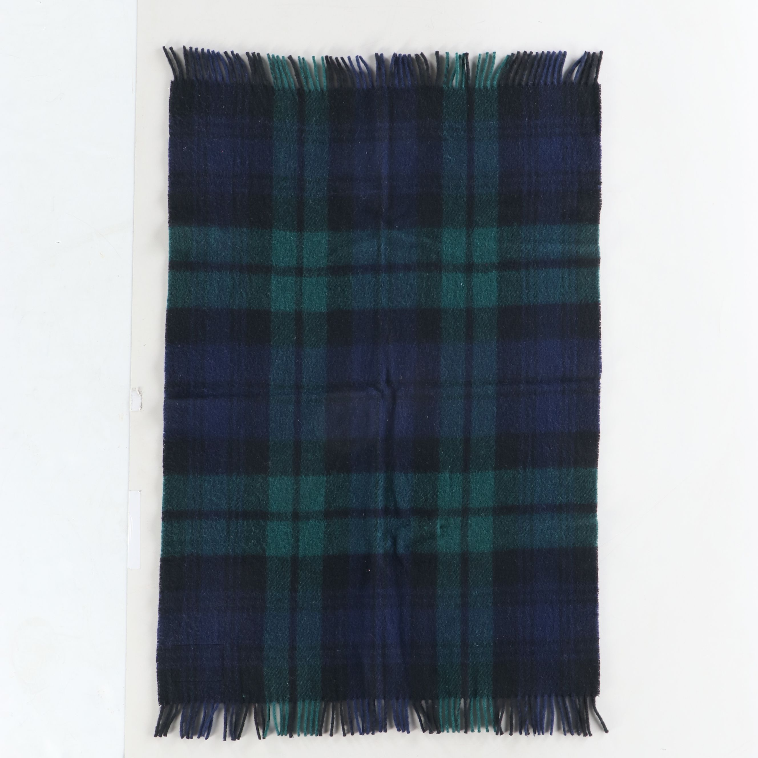 Scottish Black Watch Tartan Wool Knee Blanket with Other Plaid Throw Blanket