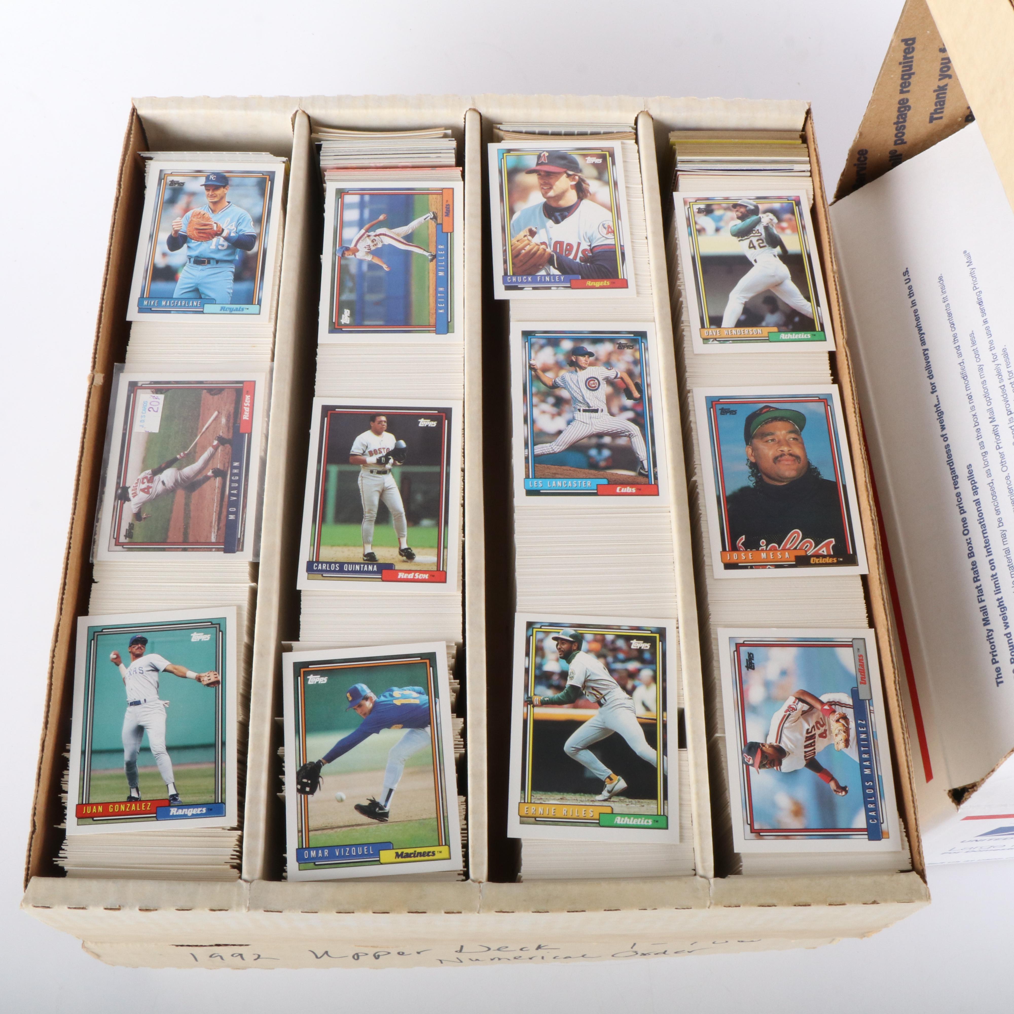 Fleer with Other Baseball Cards Featuring Wade Boggs and Sammy Sosa, 1980s-1990s