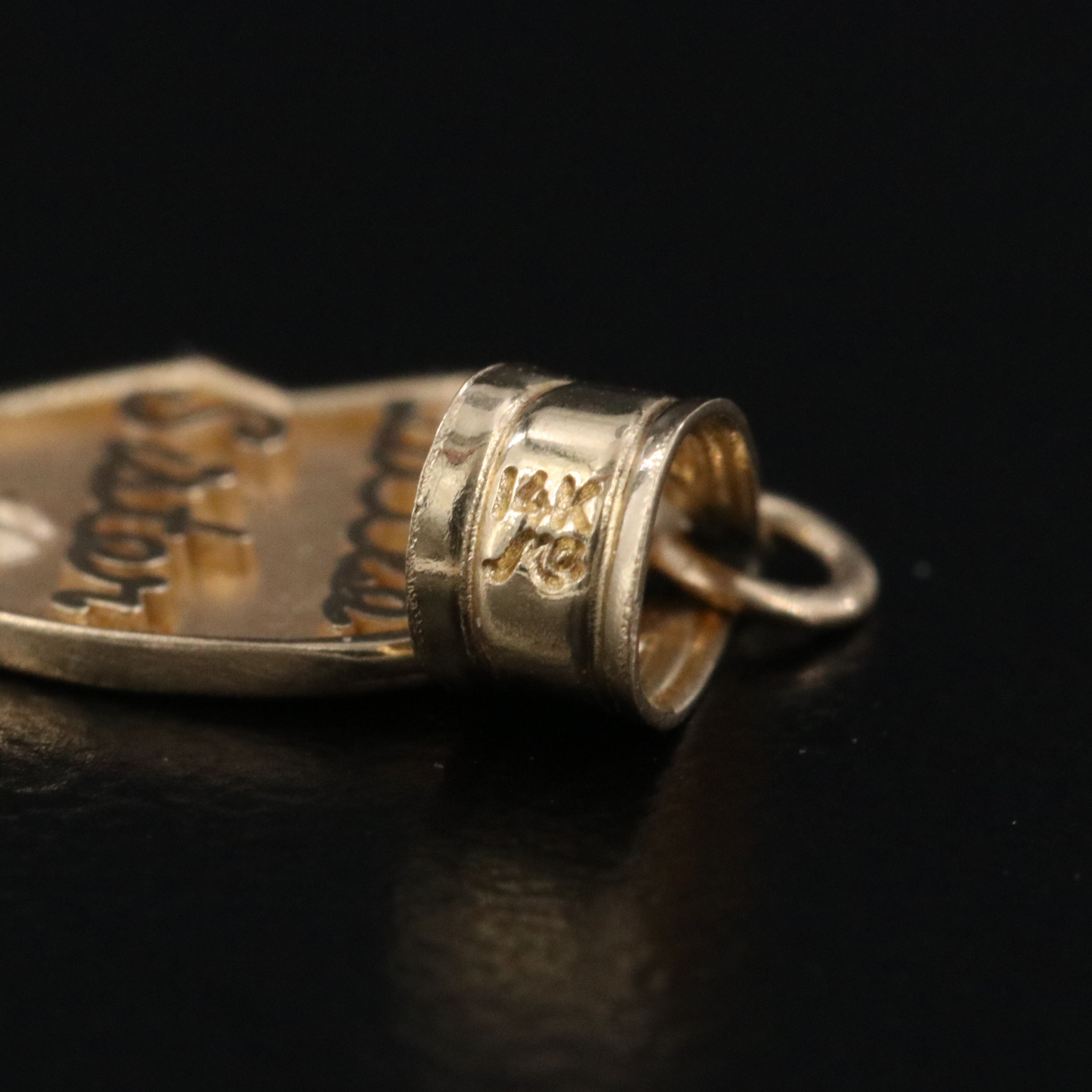 14K "Little Sister" Half Heart Pendant