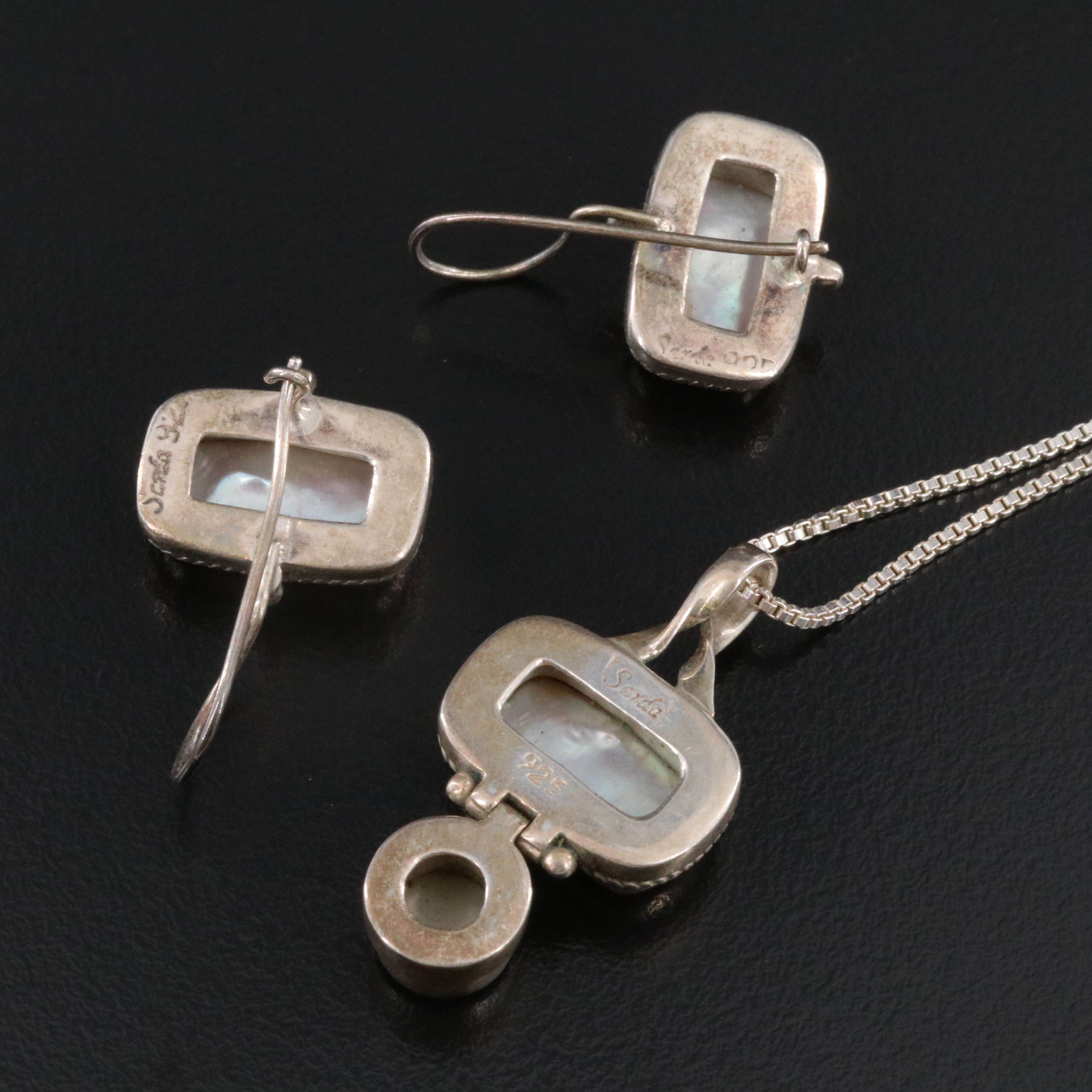 Sarda, Abalone and Mother-of-Pearl Featured in Sterling Jewelry
