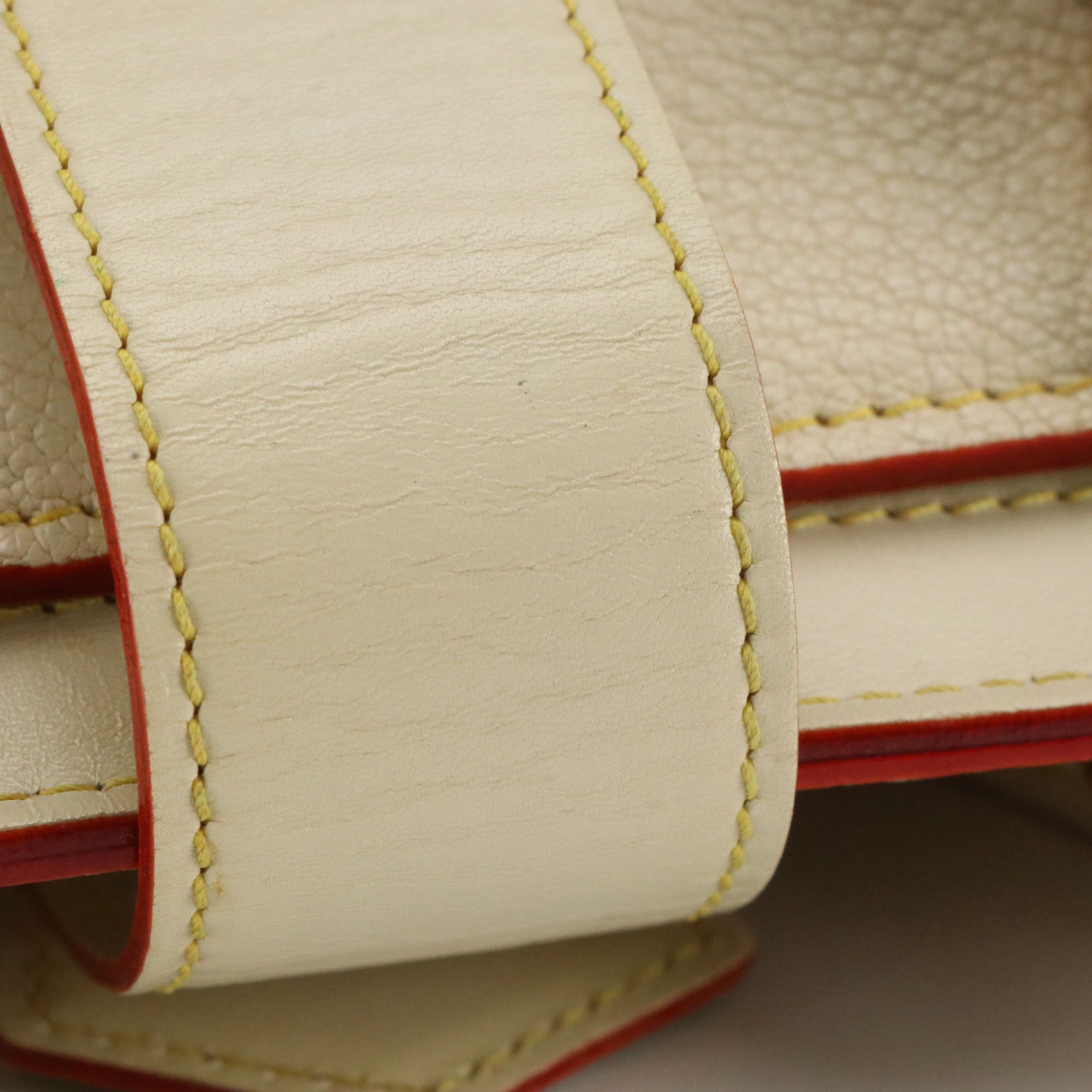 Louis Vuitton L'Epanoui Handbag in Ivory Suhali and Smooth Calfskin Leather