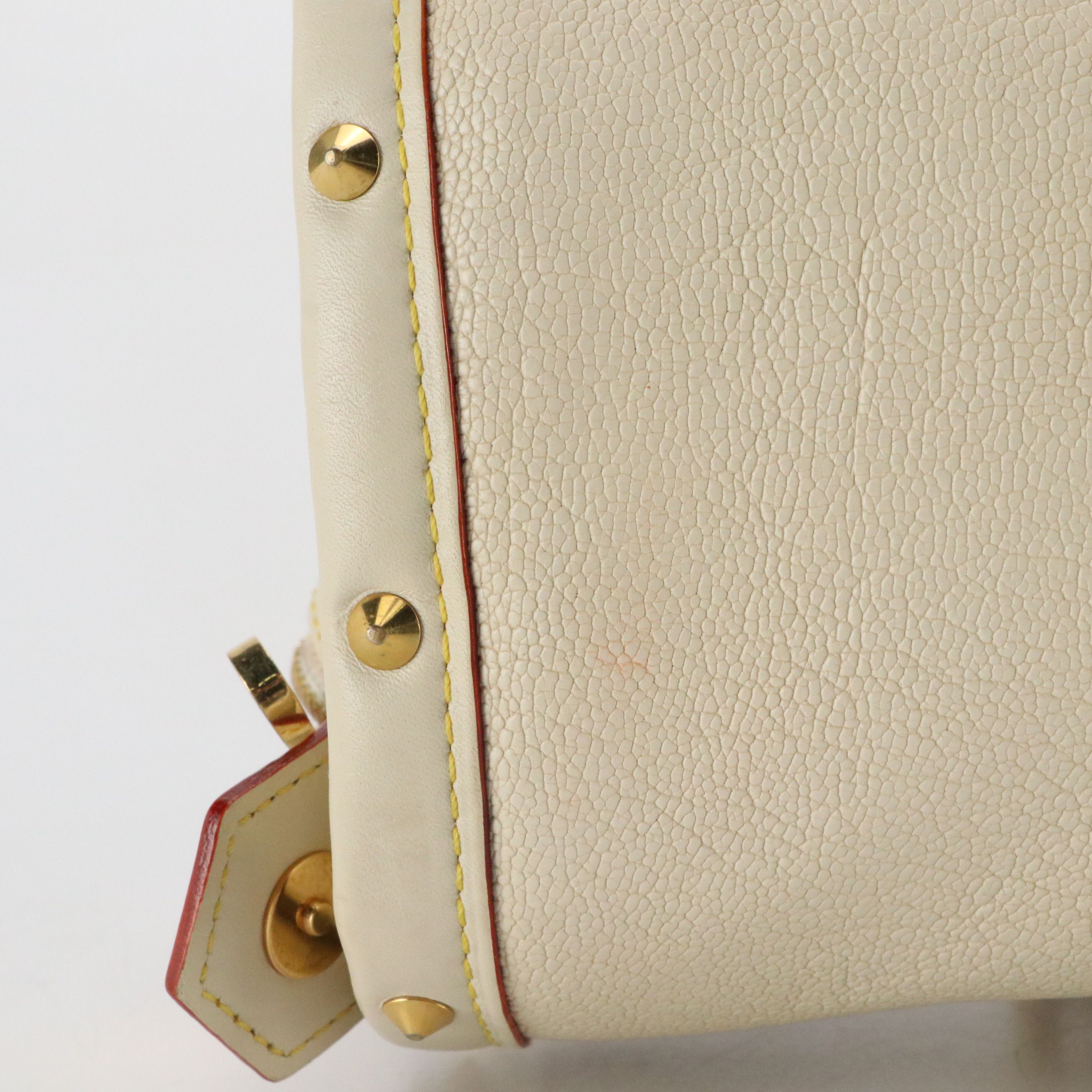 Louis Vuitton L'Epanoui Handbag in Ivory Suhali and Smooth Calfskin Leather