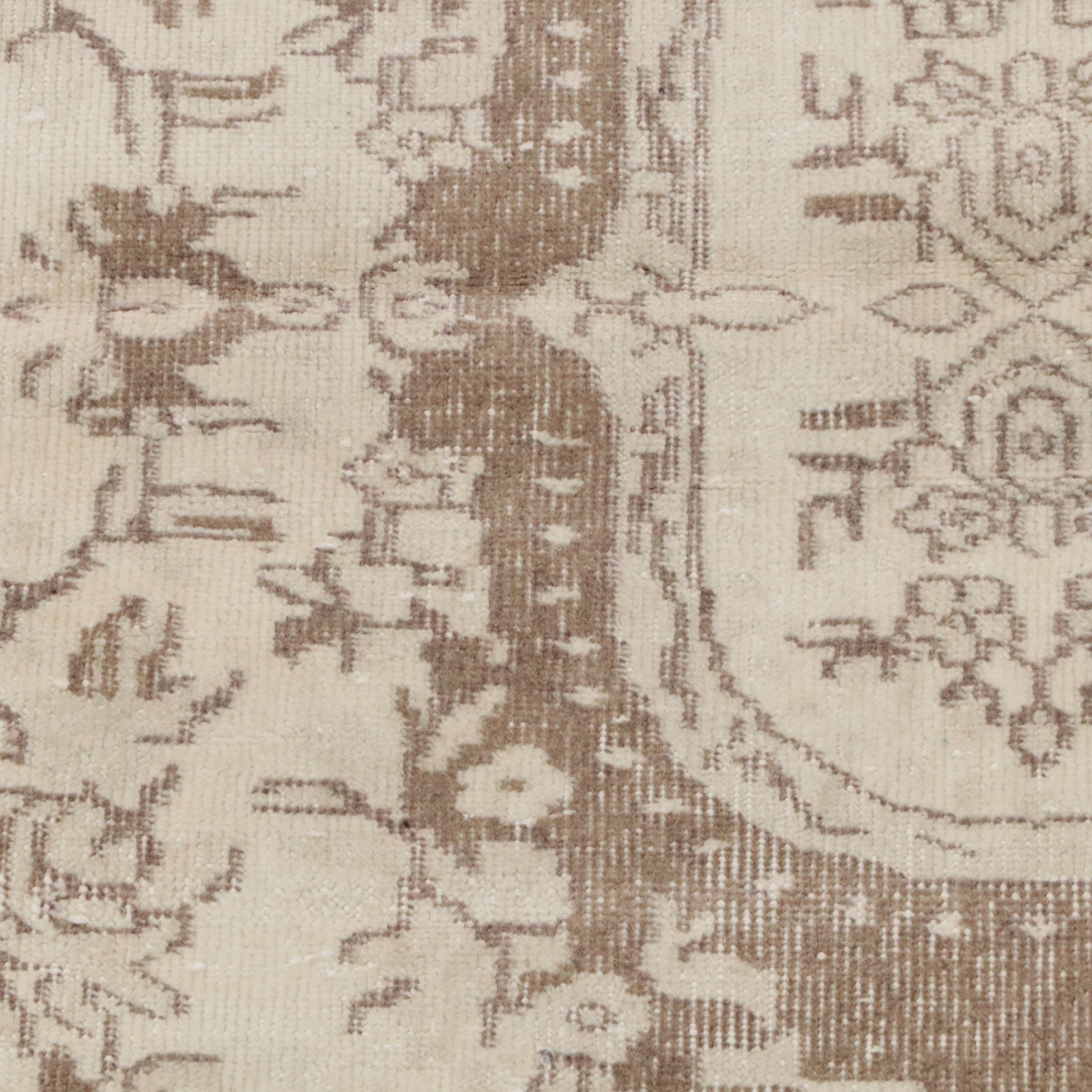 4'2 x 7'6 Hand-Knotted Turkish Oushak Area Rug