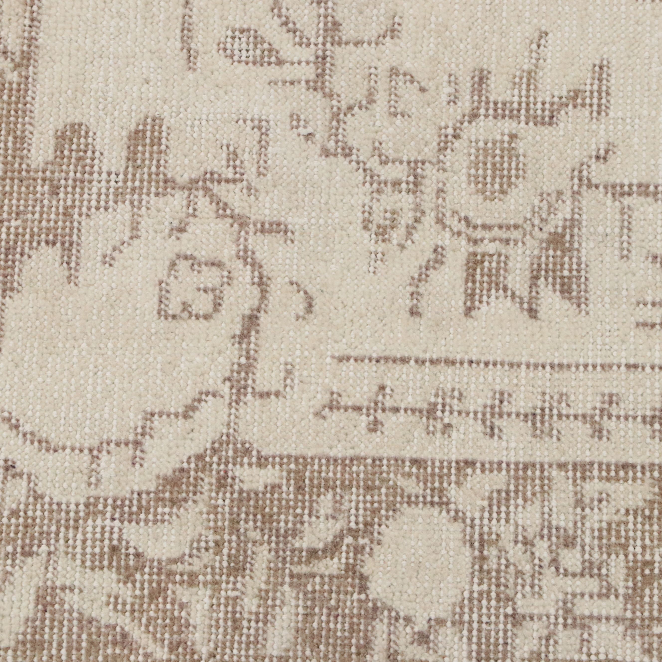 4'2 x 7'6 Hand-Knotted Turkish Oushak Area Rug