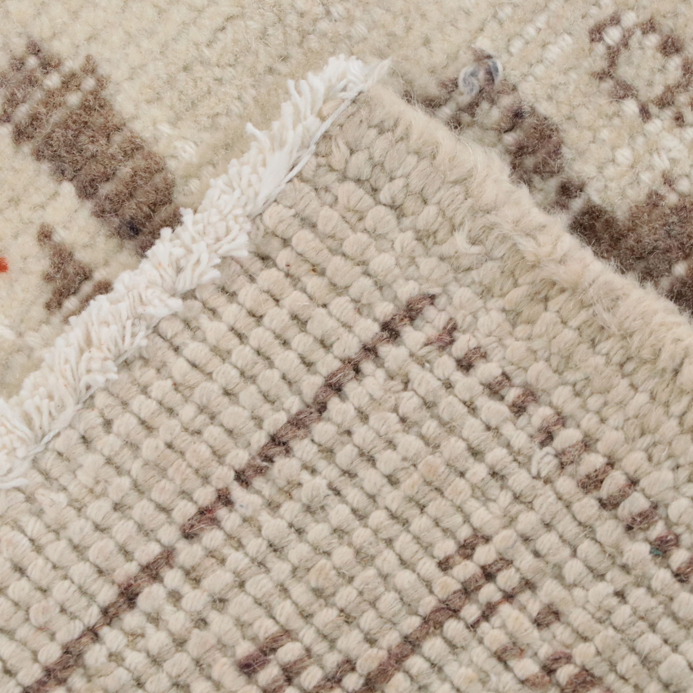 4'2 x 7'6 Hand-Knotted Turkish Oushak Area Rug