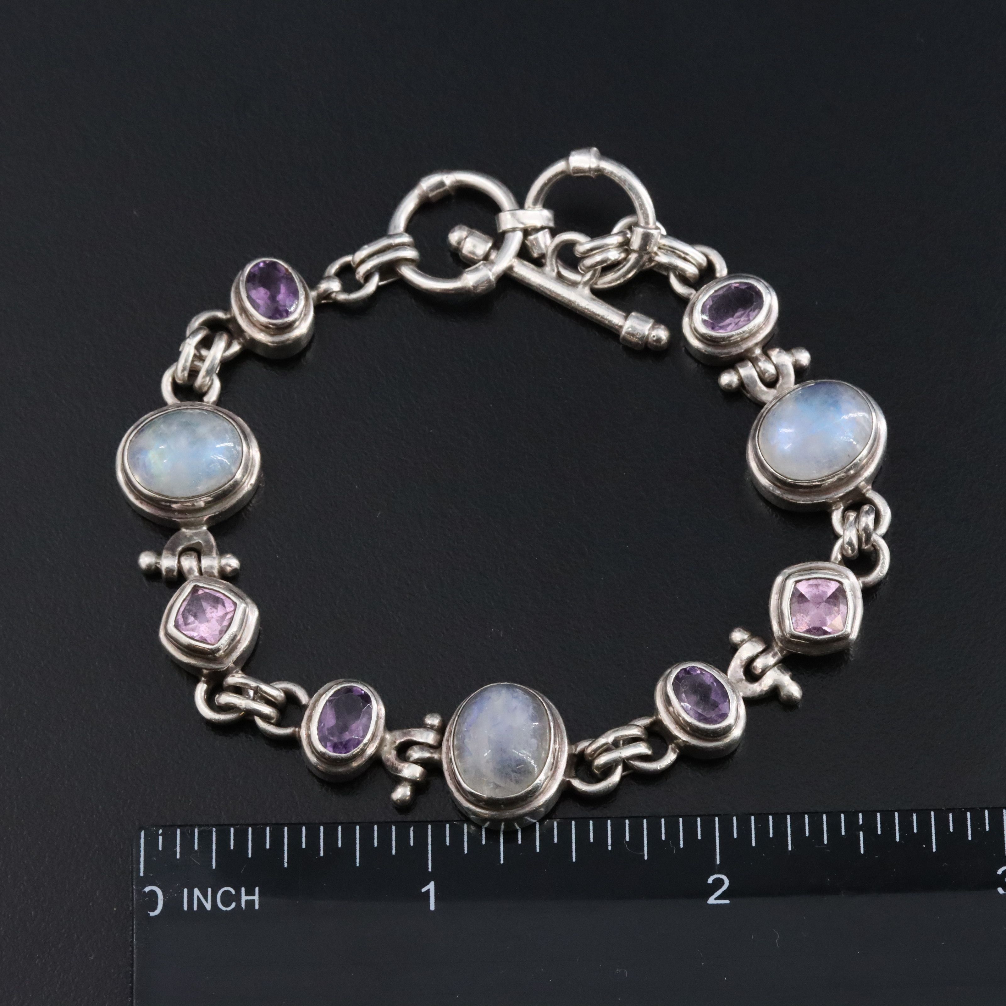 Sarda, Rainbow Moonstone and Amethyst Featured in Sterling Jewelry Collection