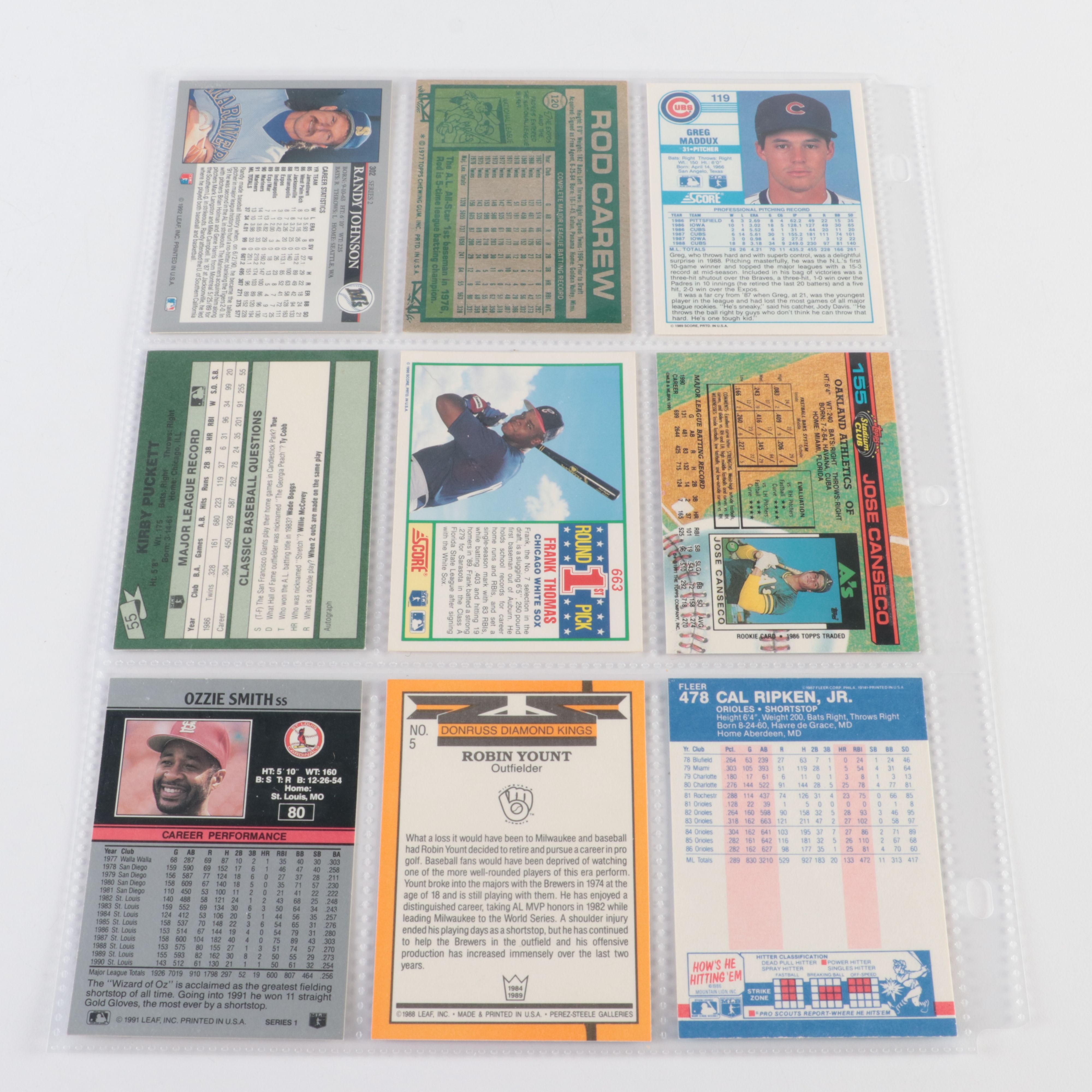Score with Other Baseball Cards Featuring Frank Thomas Rookie and More