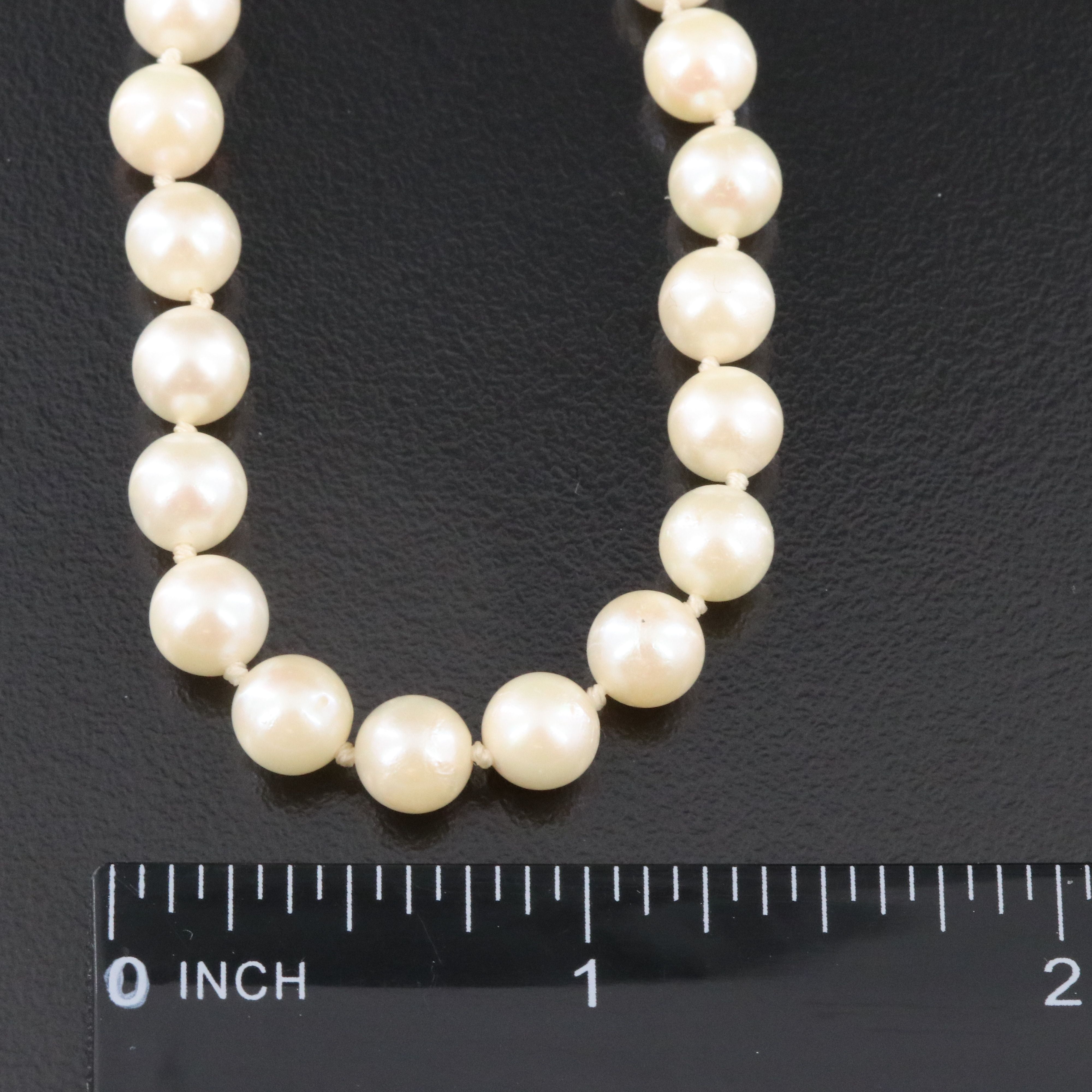 Pearl Necklace with 14K Clasp