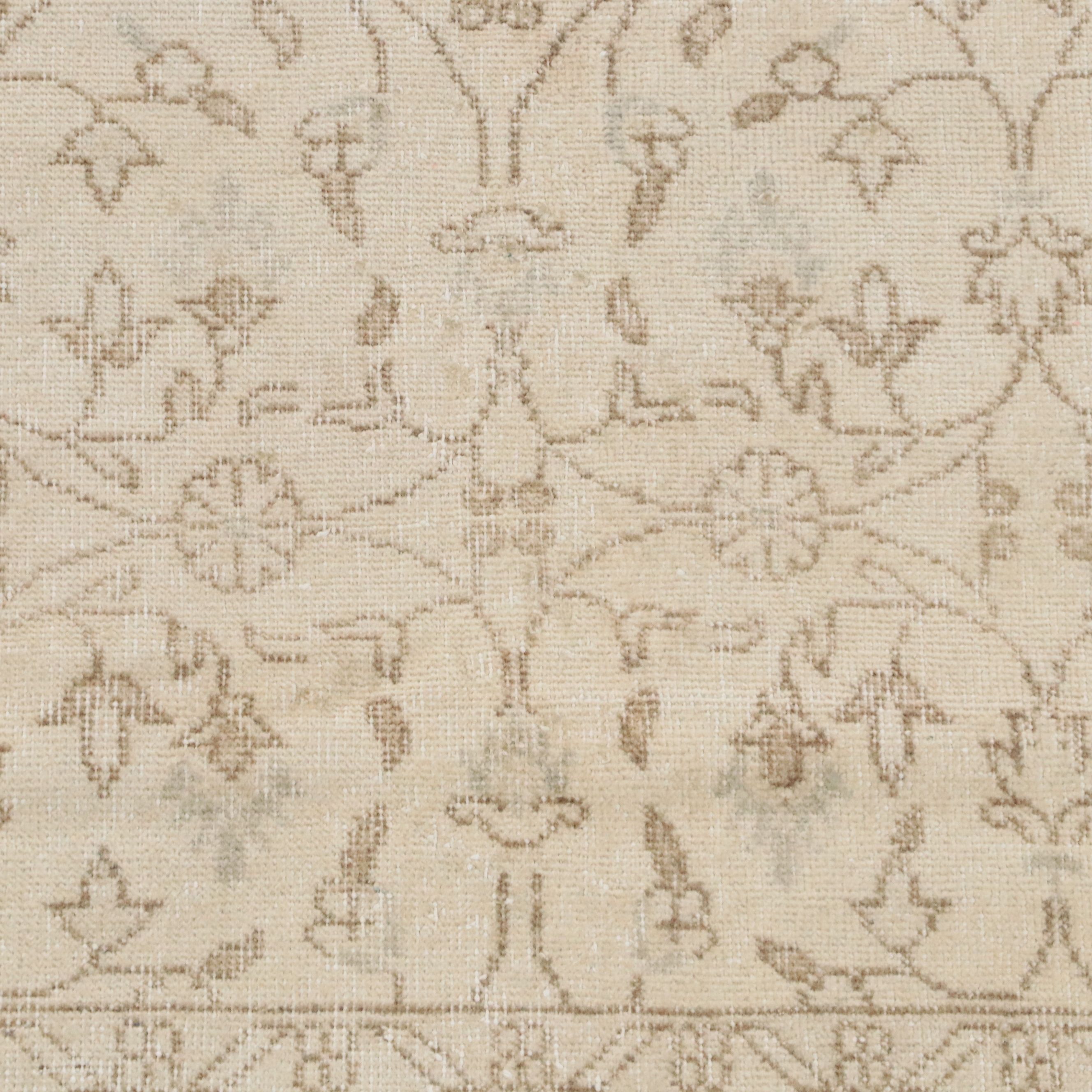 3'10 x 6'5 Hand-Knotted Turkish Oushak Style Area Rug