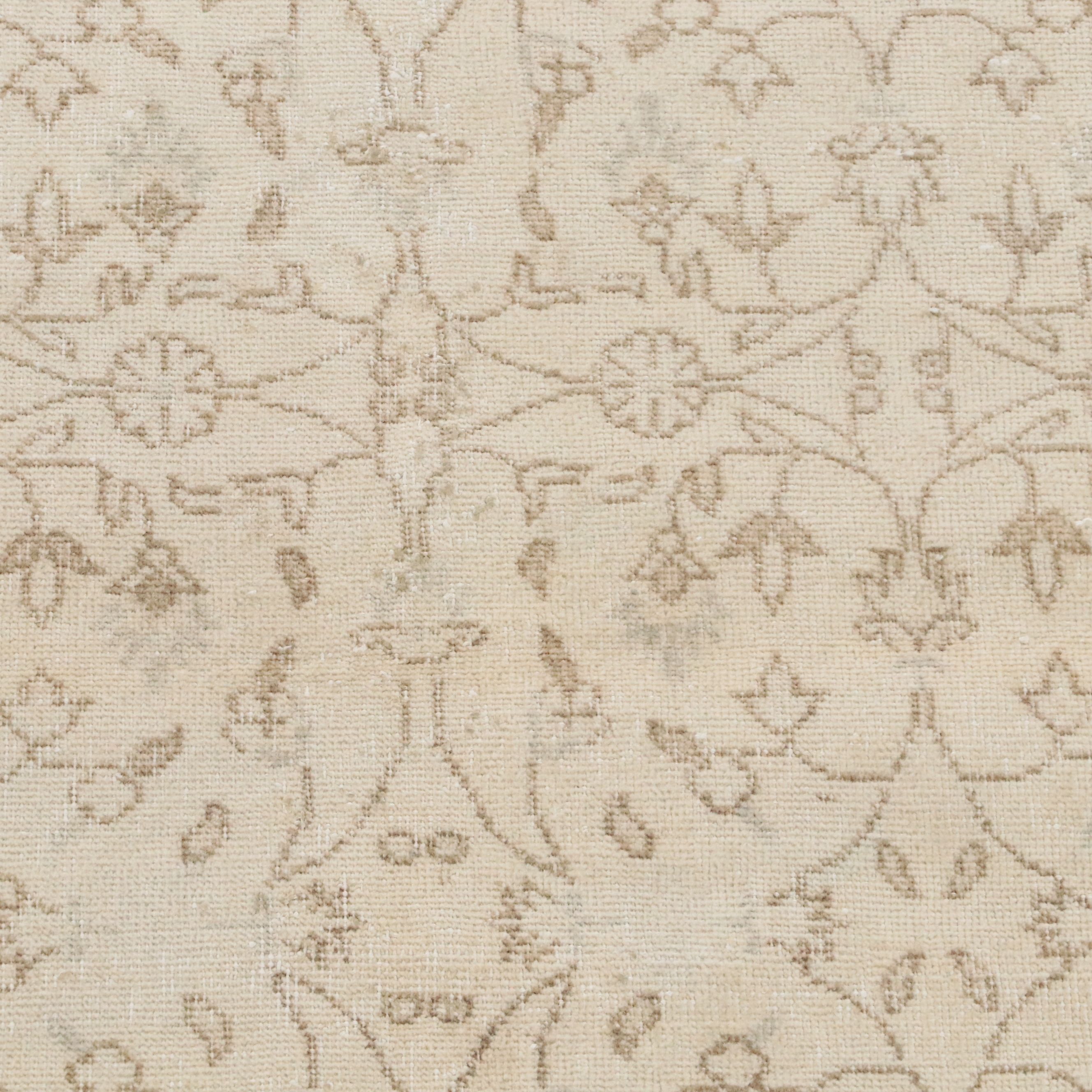 3'10 x 6'5 Hand-Knotted Turkish Oushak Style Area Rug