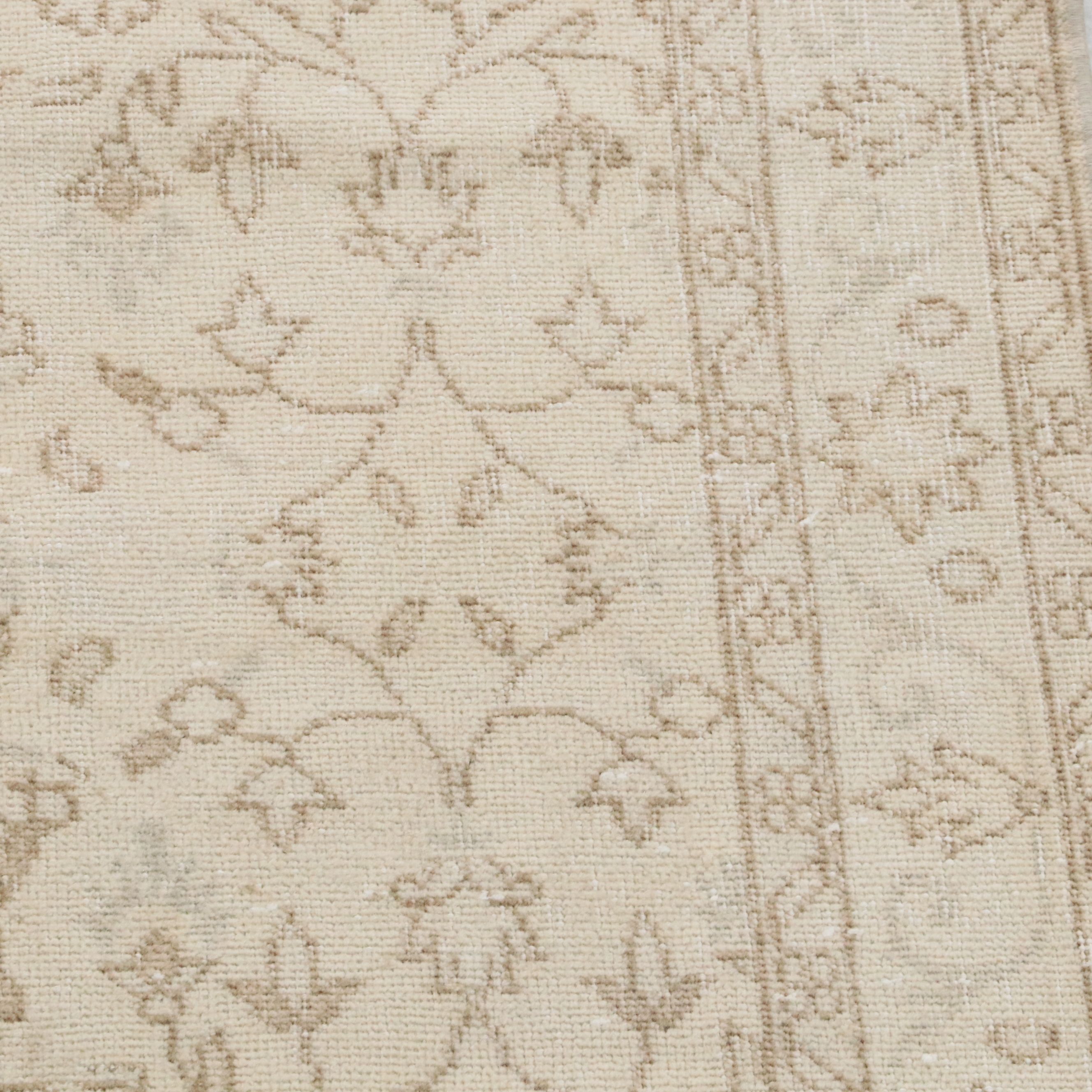 3'10 x 6'5 Hand-Knotted Turkish Oushak Style Area Rug