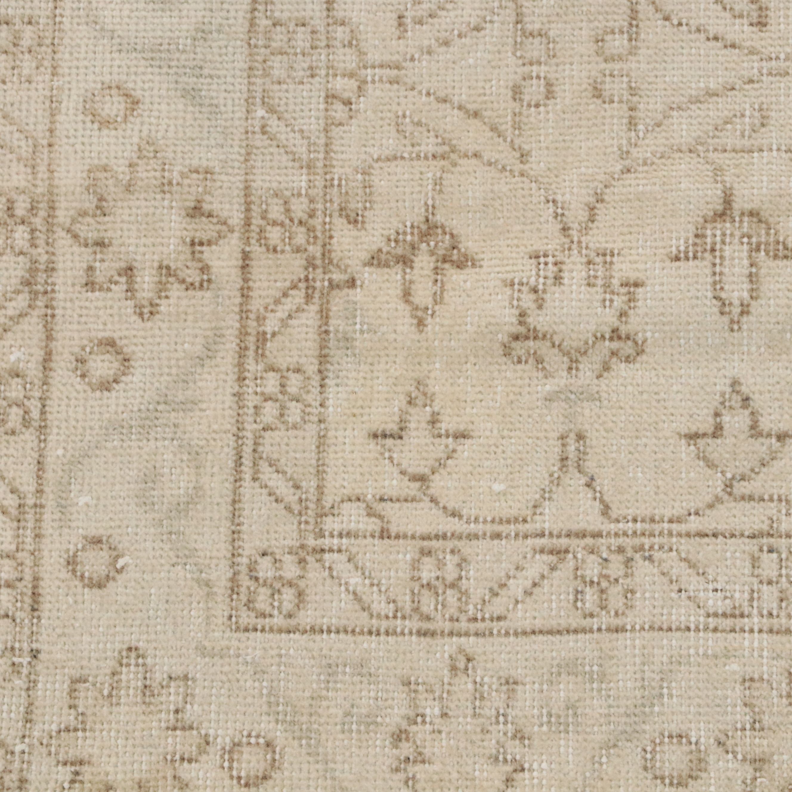 3'10 x 6'5 Hand-Knotted Turkish Oushak Style Area Rug