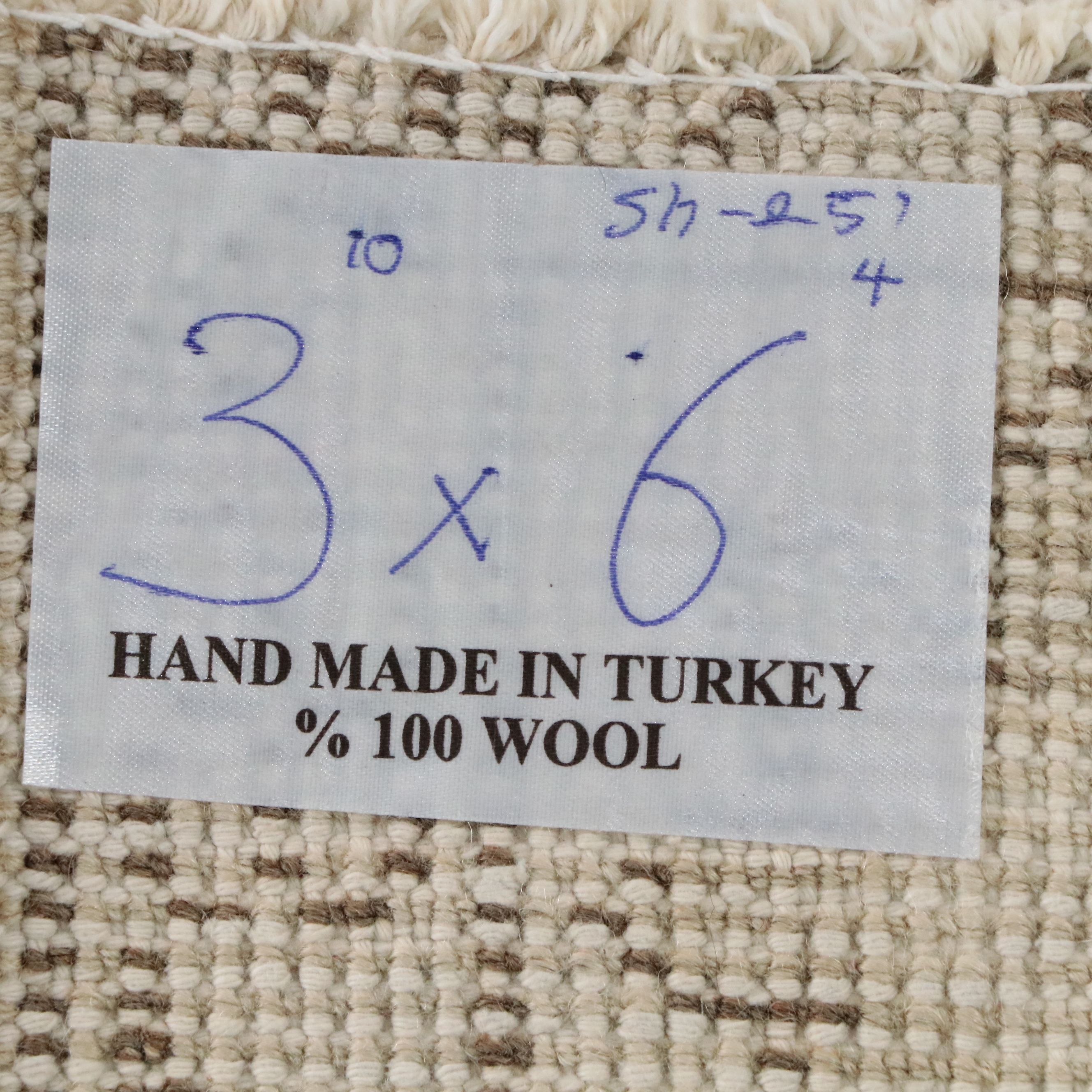 3'10 x 6'5 Hand-Knotted Turkish Oushak Style Area Rug