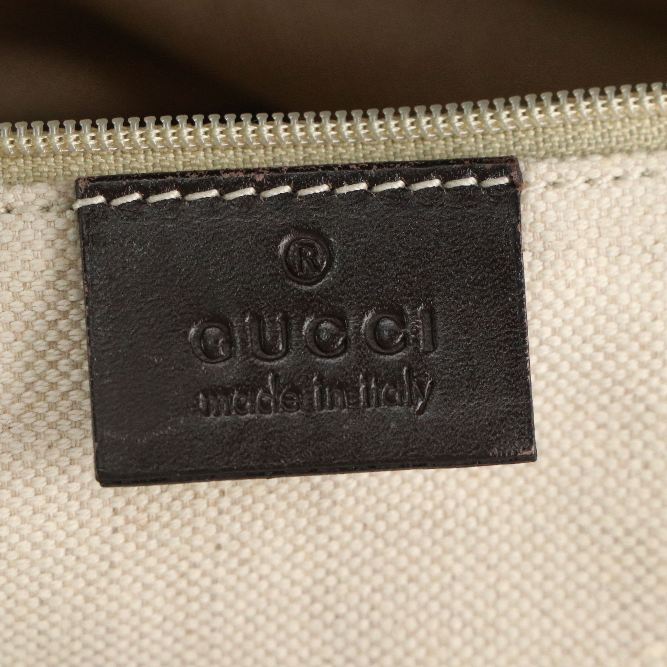 Gucci Sukey Two-Way Satchel in Brown GG Canvas and Leather