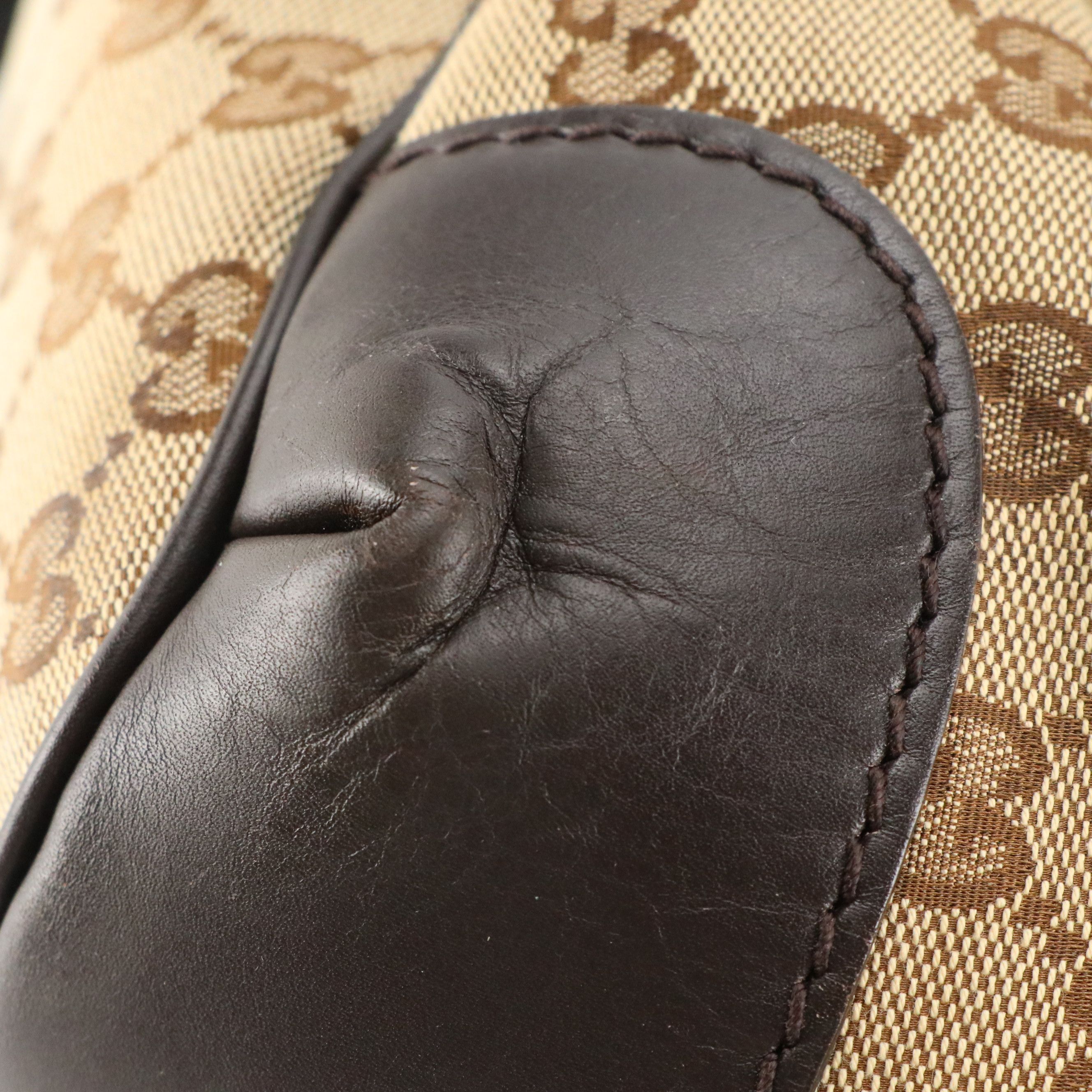 Gucci Sukey Two-Way Satchel in Brown GG Canvas and Leather