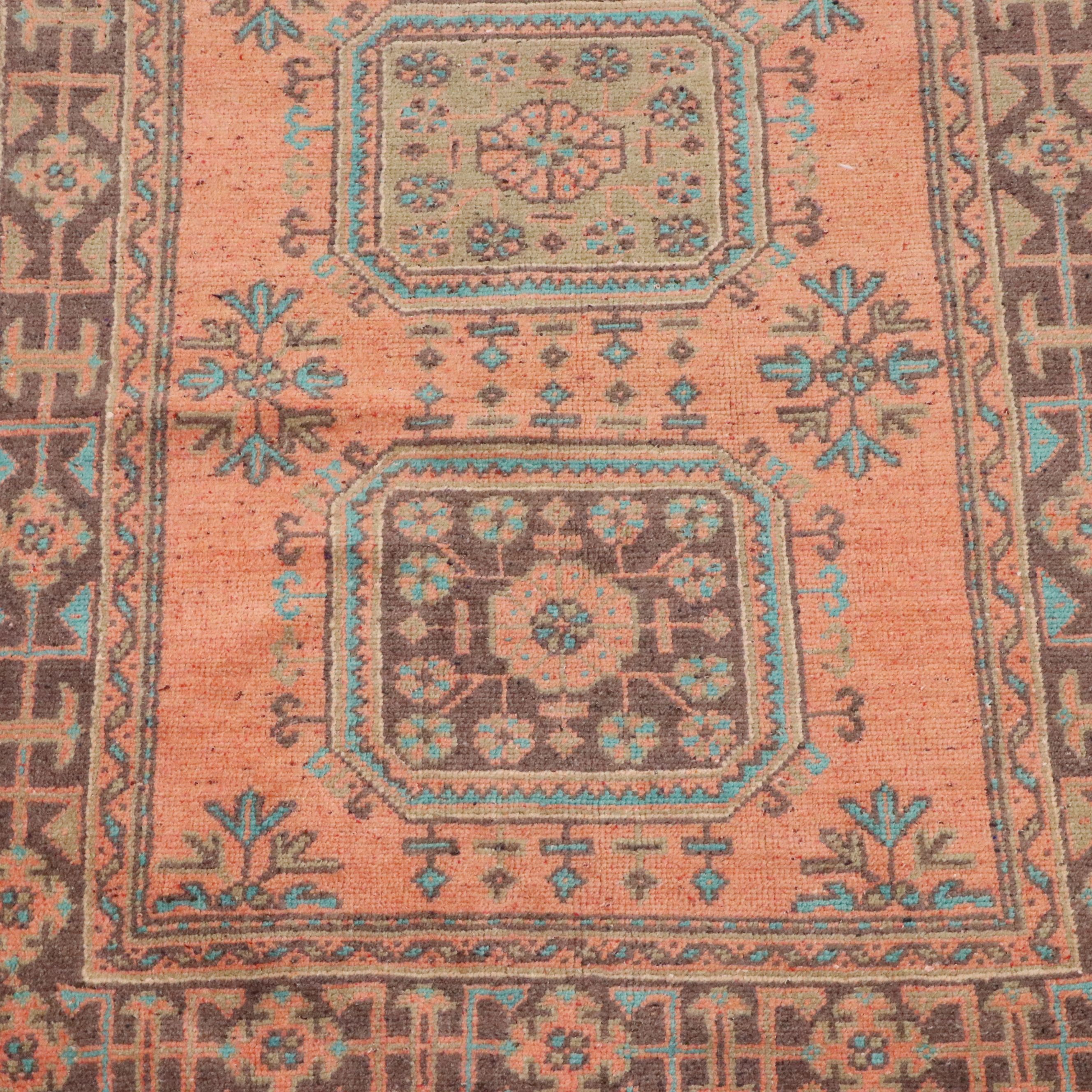 4' x 10'6 Hand-Knotted Turkish Oushak Long Rug