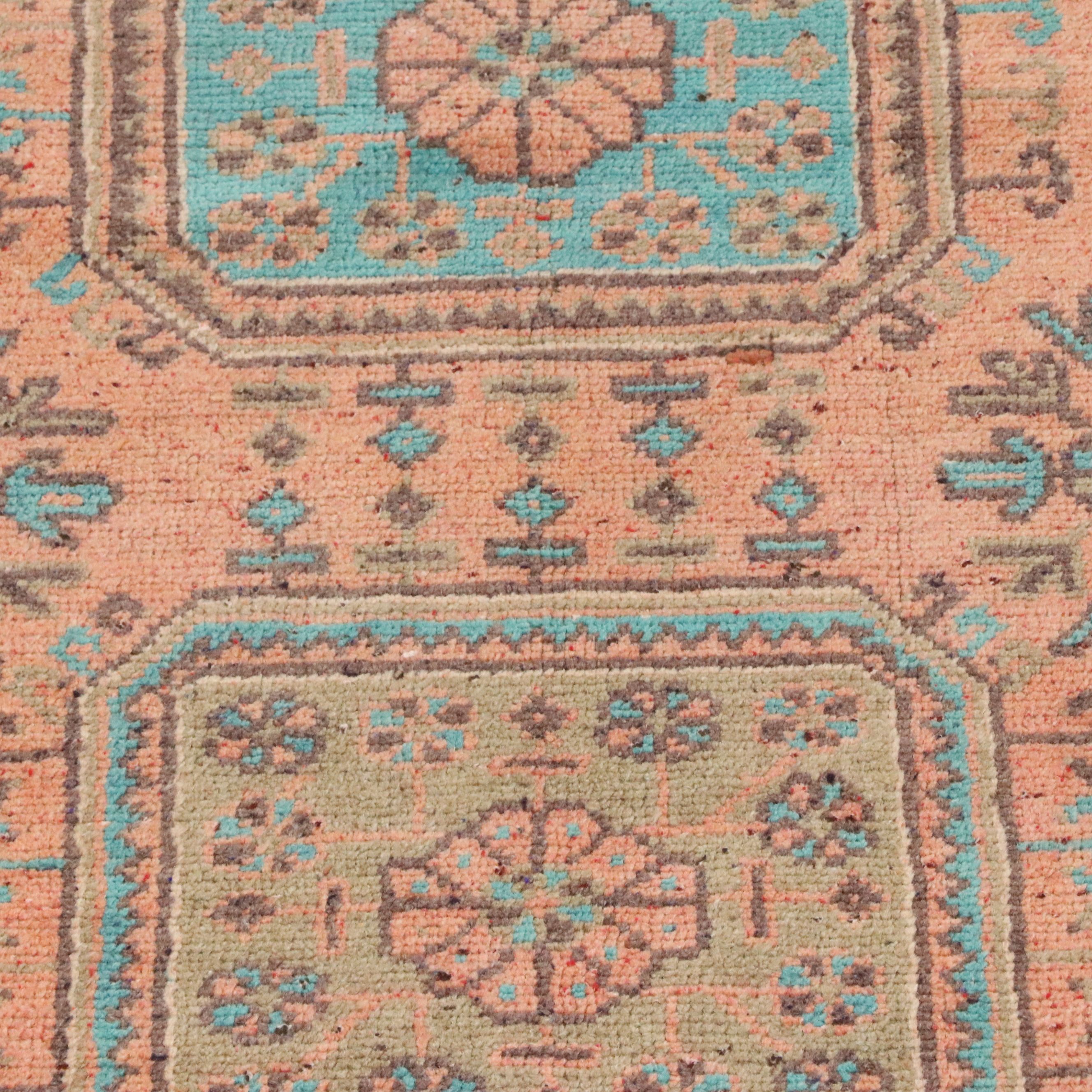 4' x 10'6 Hand-Knotted Turkish Oushak Long Rug