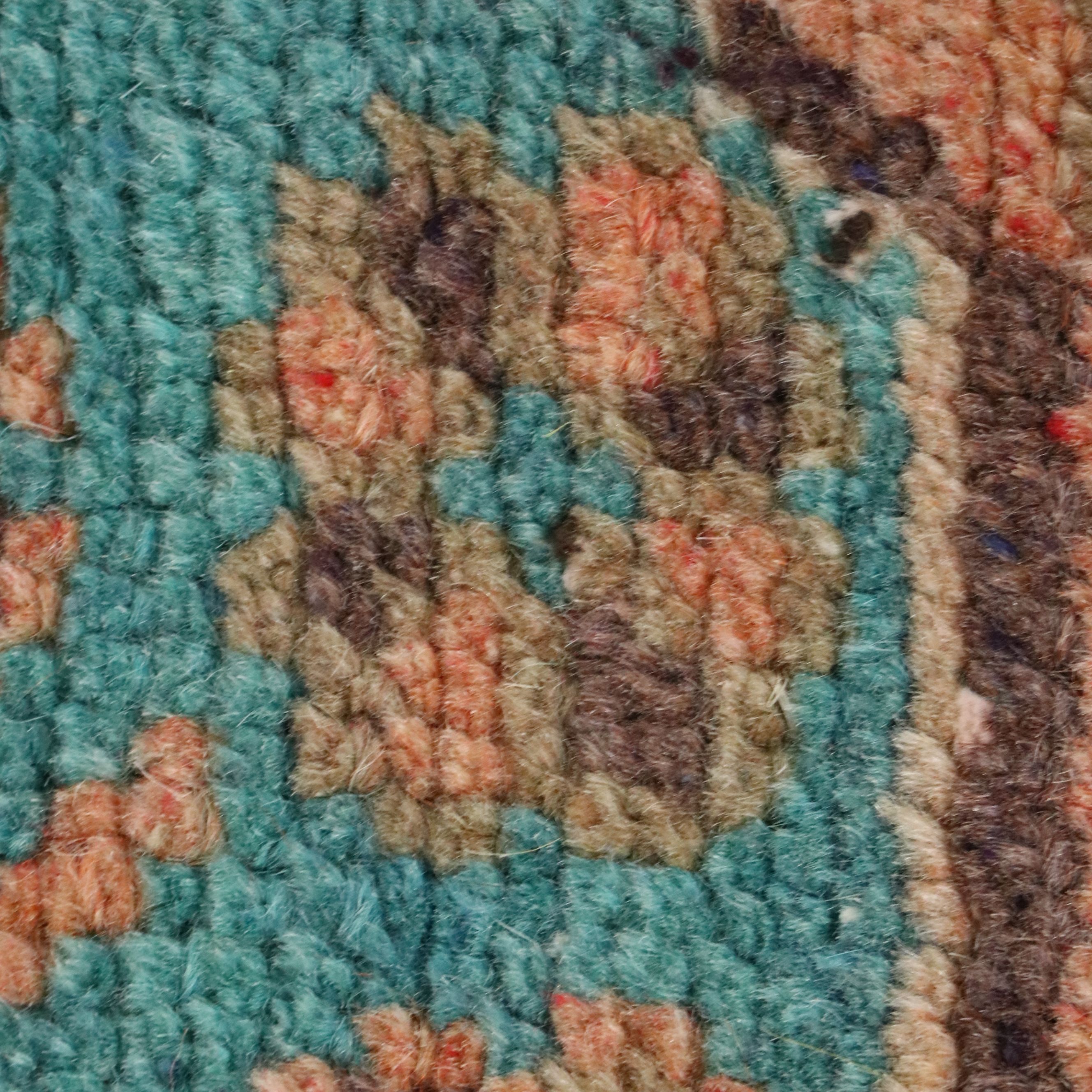 4' x 10'6 Hand-Knotted Turkish Oushak Long Rug