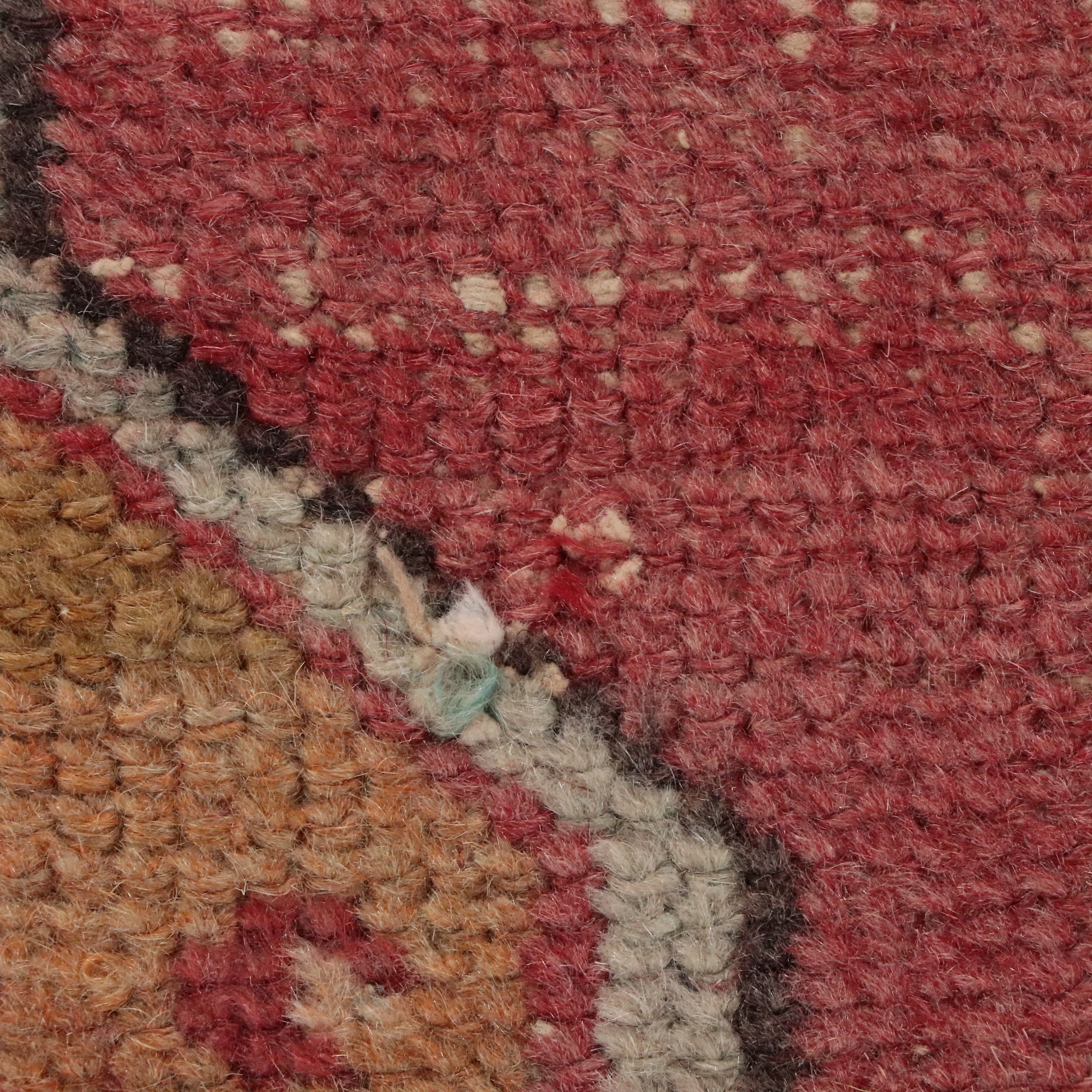 4'3 x 8'3 Hand-Knotted Turkish Medallion Area Rug