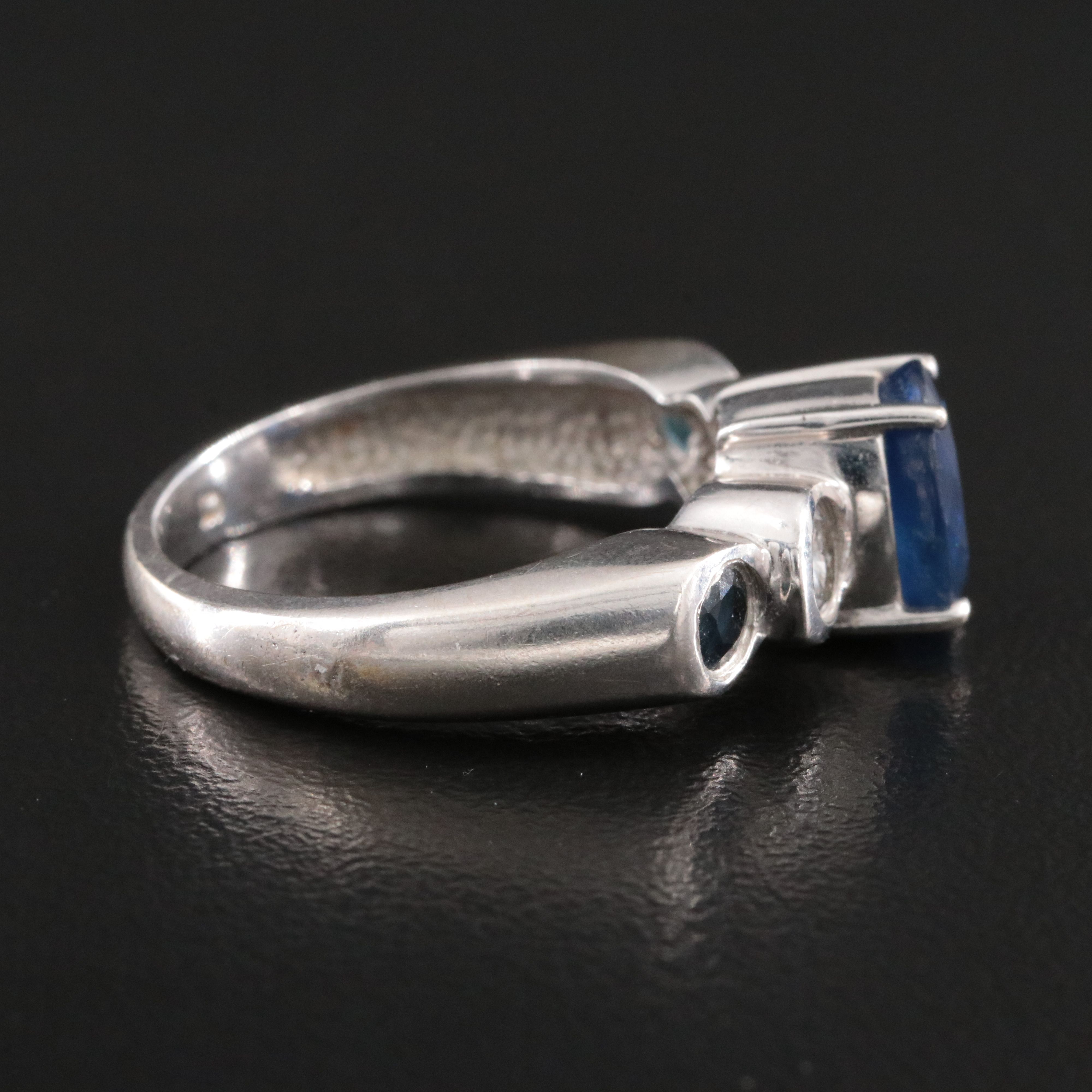 14K Sapphire and Diamond Ring with 1.41 CT Center