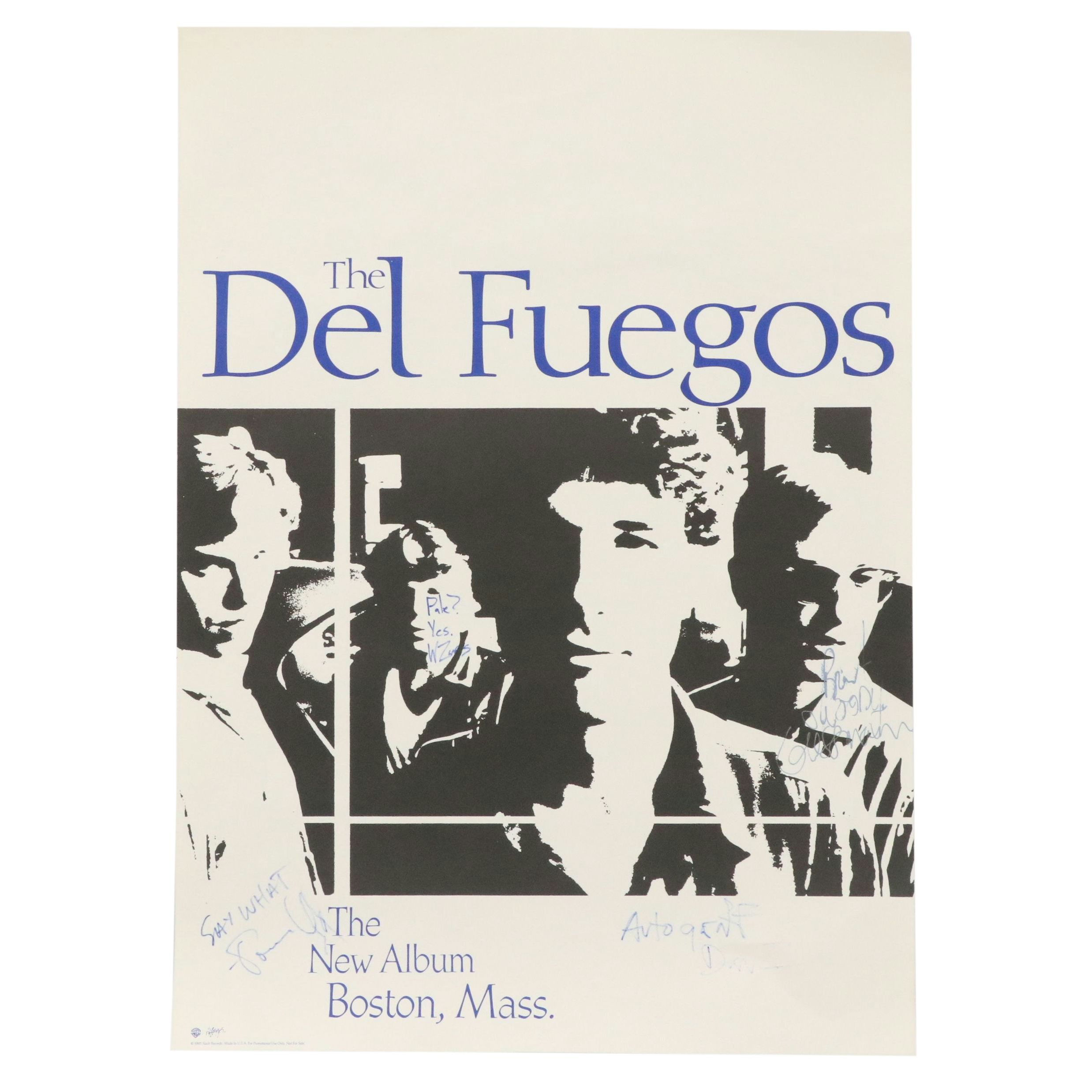 The Del Fuegos Signed "The New Album" Poster, 1985