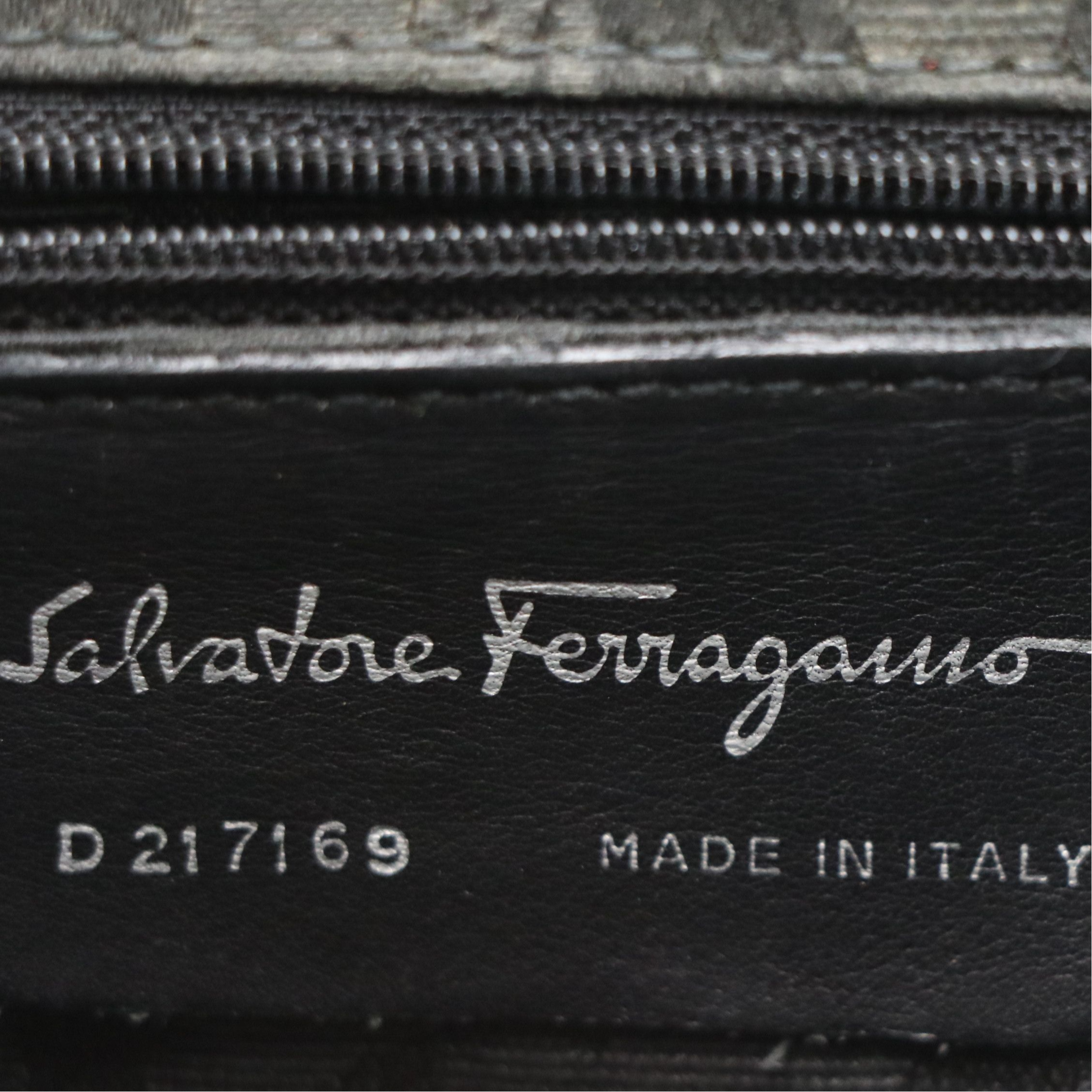 Salvatore Ferragamo Gancini Flap Shoulder Bag in Matte Black Calfskin Leather