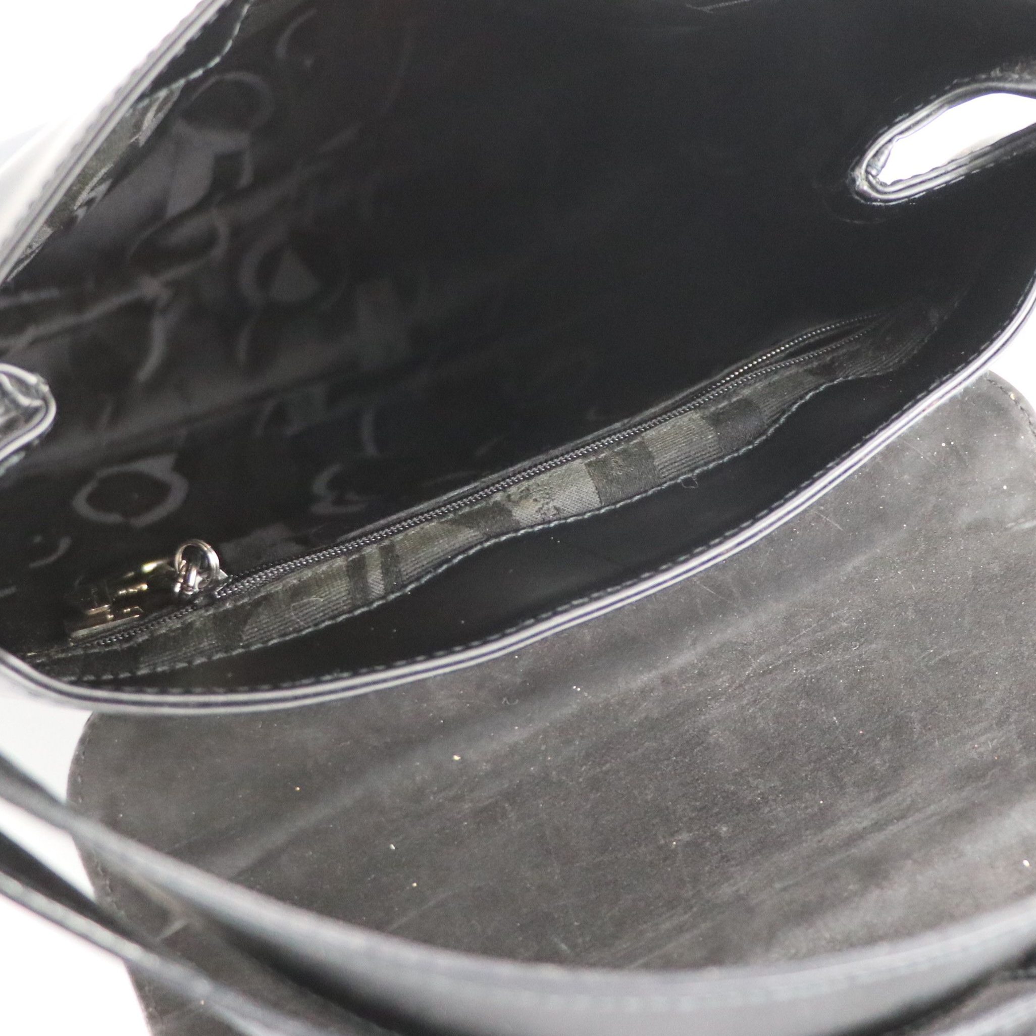 Salvatore Ferragamo Gancini Flap Shoulder Bag in Matte Black Calfskin Leather