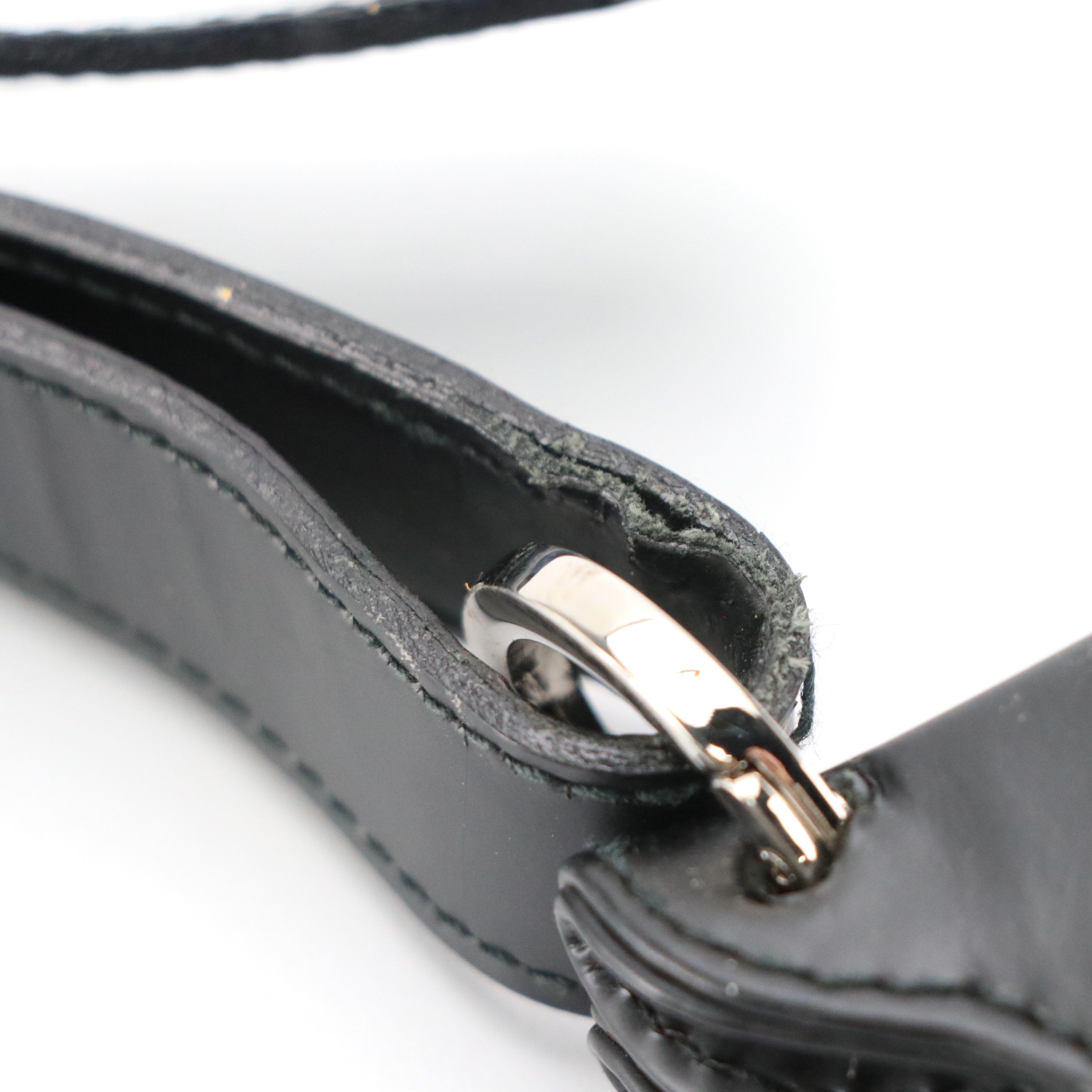 Salvatore Ferragamo Gancini Flap Shoulder Bag in Matte Black Calfskin Leather