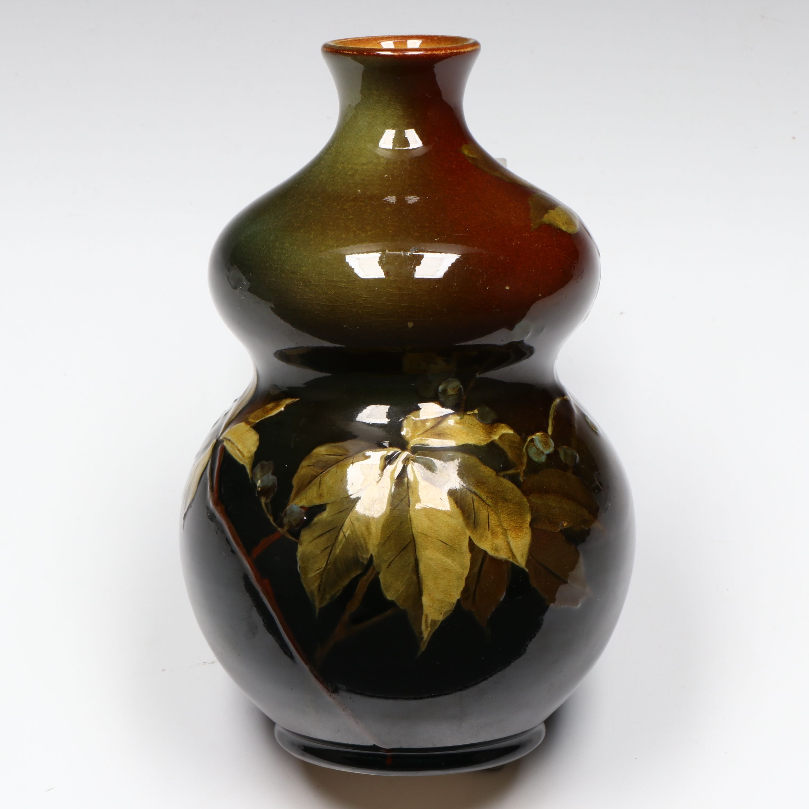 Mary Luella Perkins for Rookwood Pottery Standard Glaze Gourd Vase, 1892