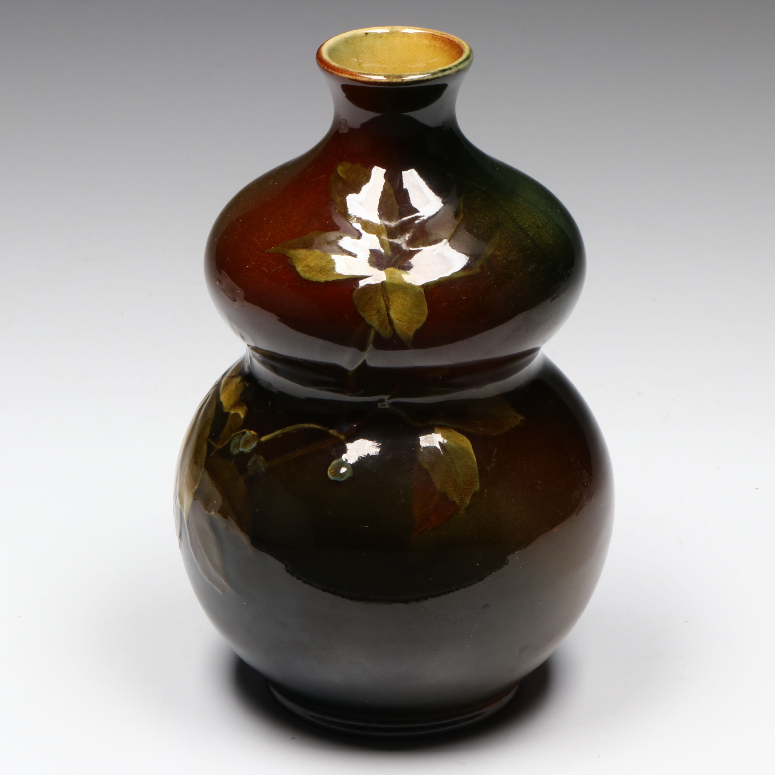 Mary Luella Perkins for Rookwood Pottery Standard Glaze Gourd Vase, 1892