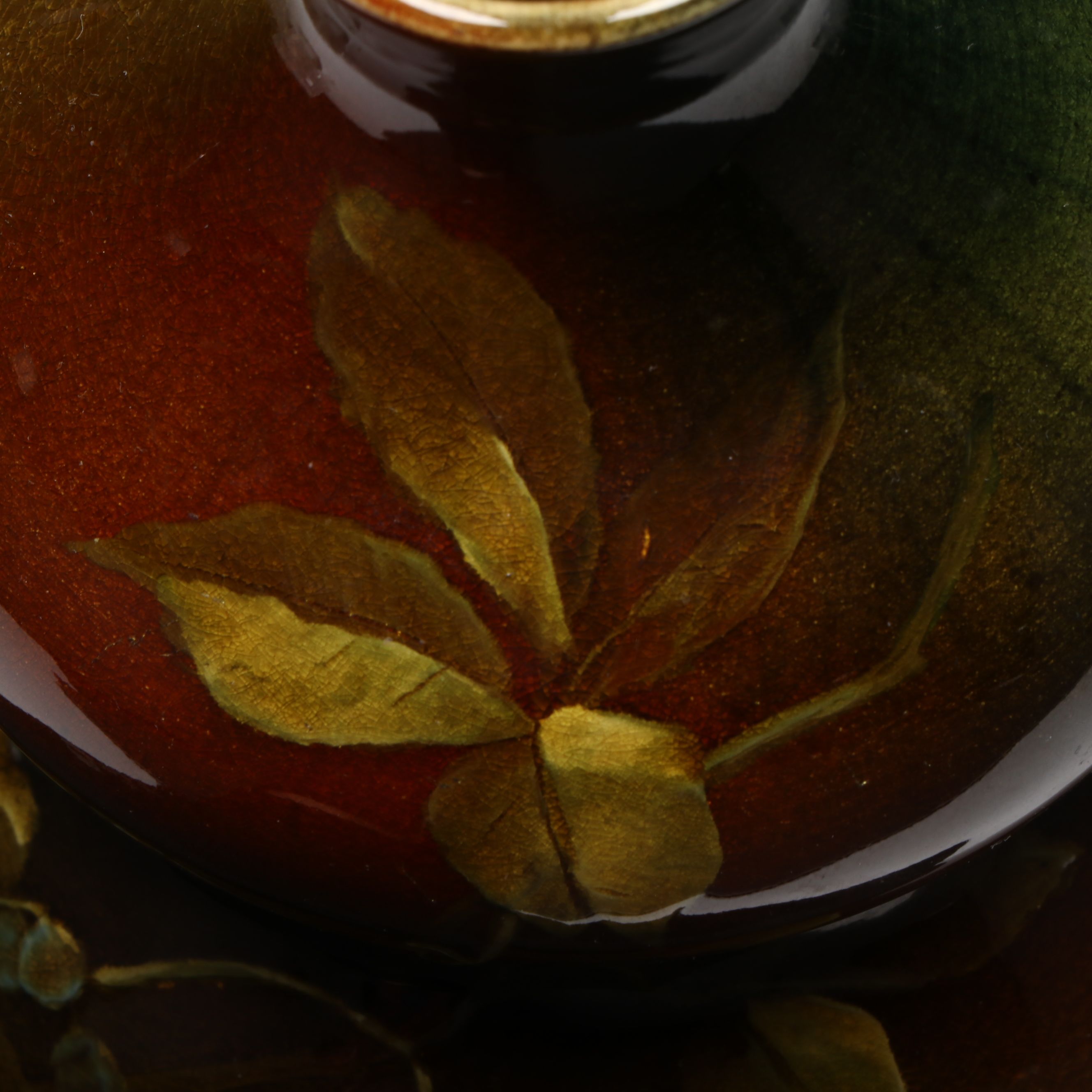 Mary Luella Perkins for Rookwood Pottery Standard Glaze Gourd Vase, 1892