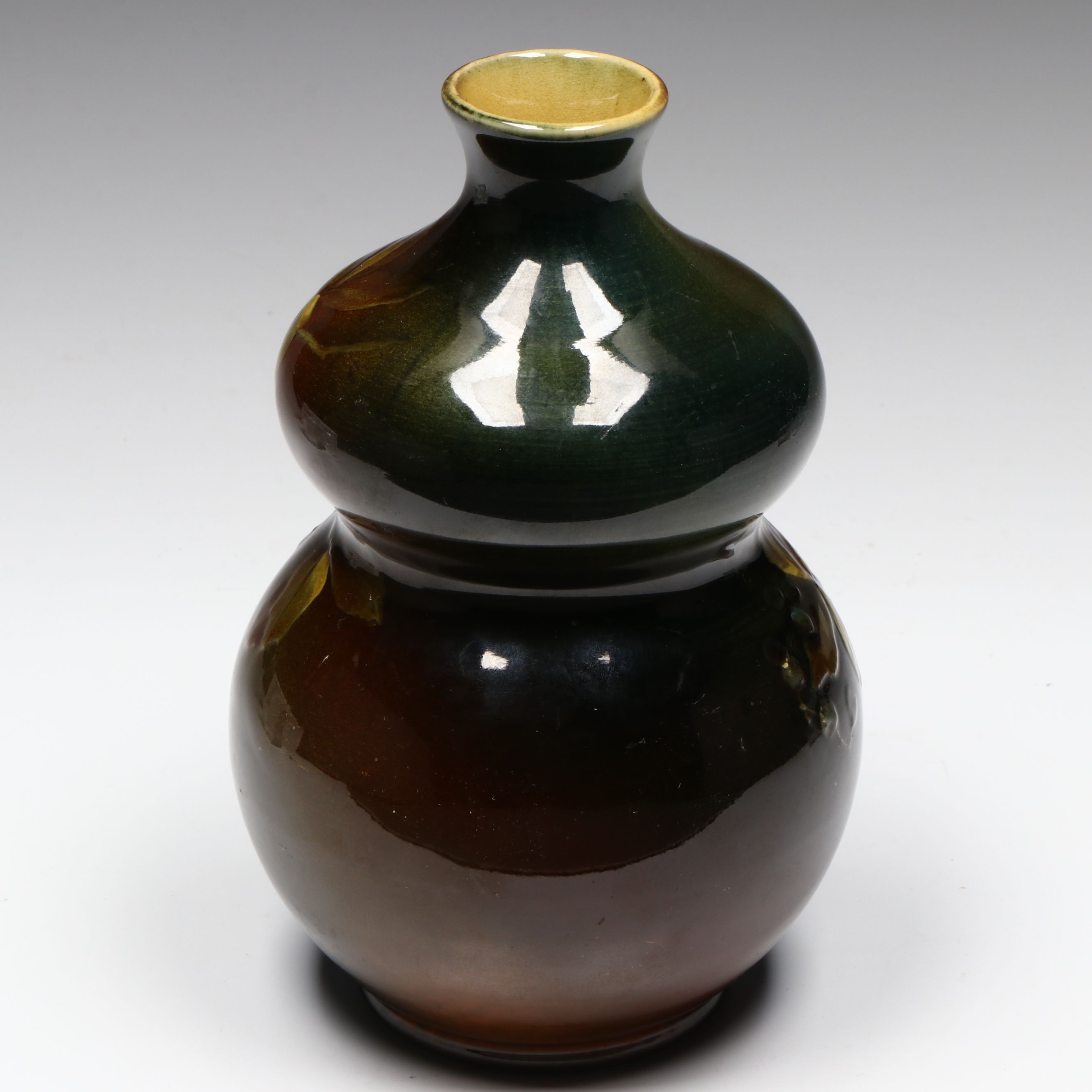 Mary Luella Perkins for Rookwood Pottery Standard Glaze Gourd Vase, 1892