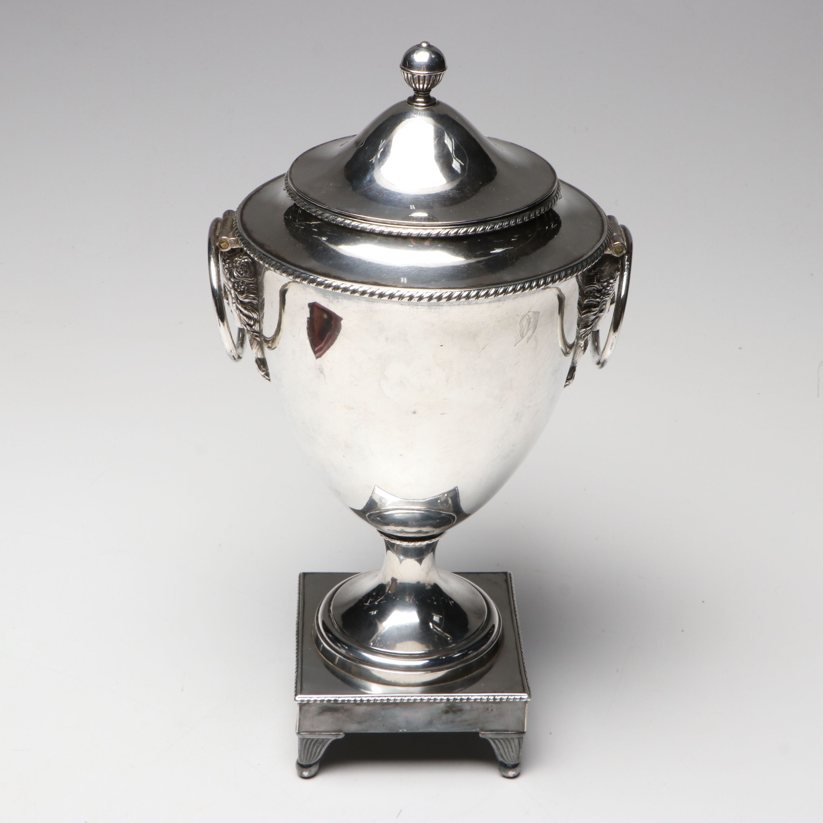 Neoclassical Style Silver Plate Footed Samovar
