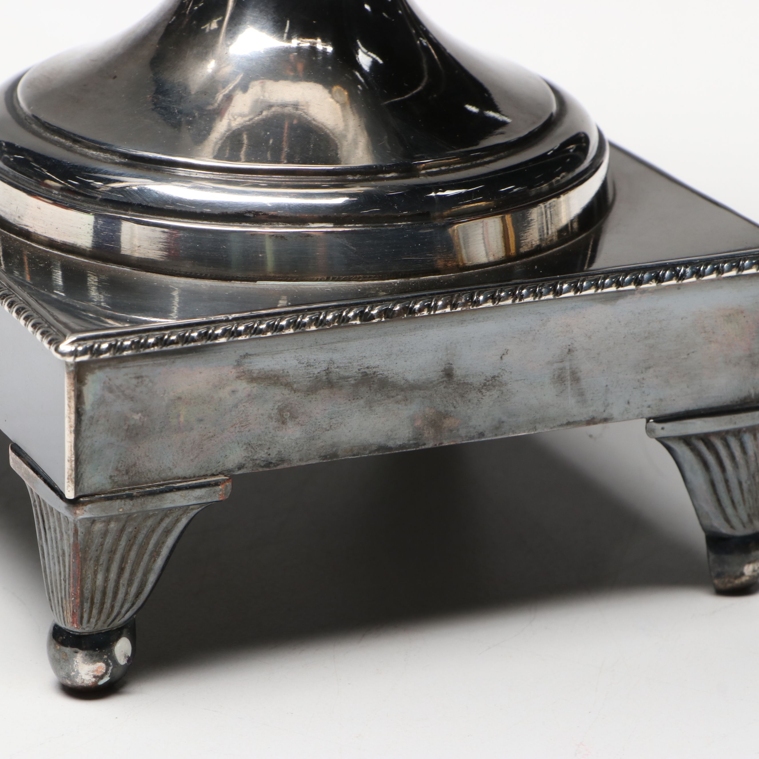Neoclassical Style Silver Plate Footed Samovar