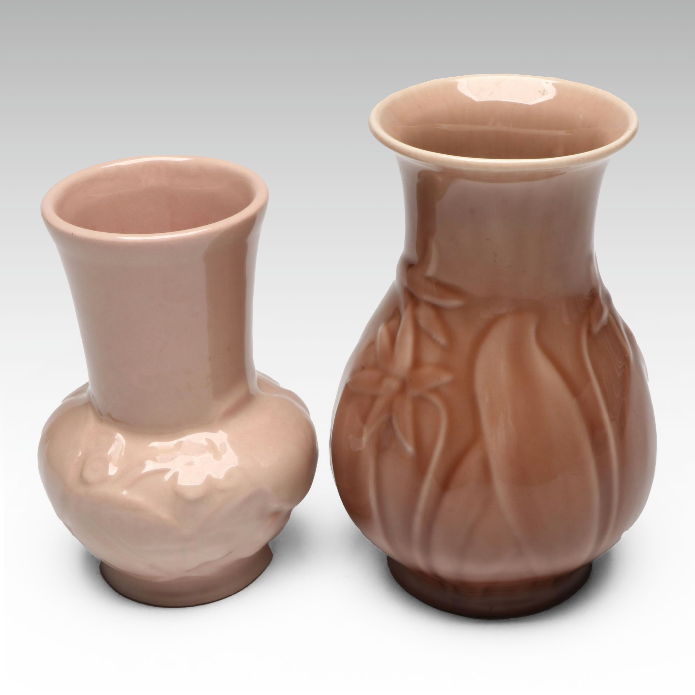 Rookwood Pottery Pink Production Vases, Mid-20th Century