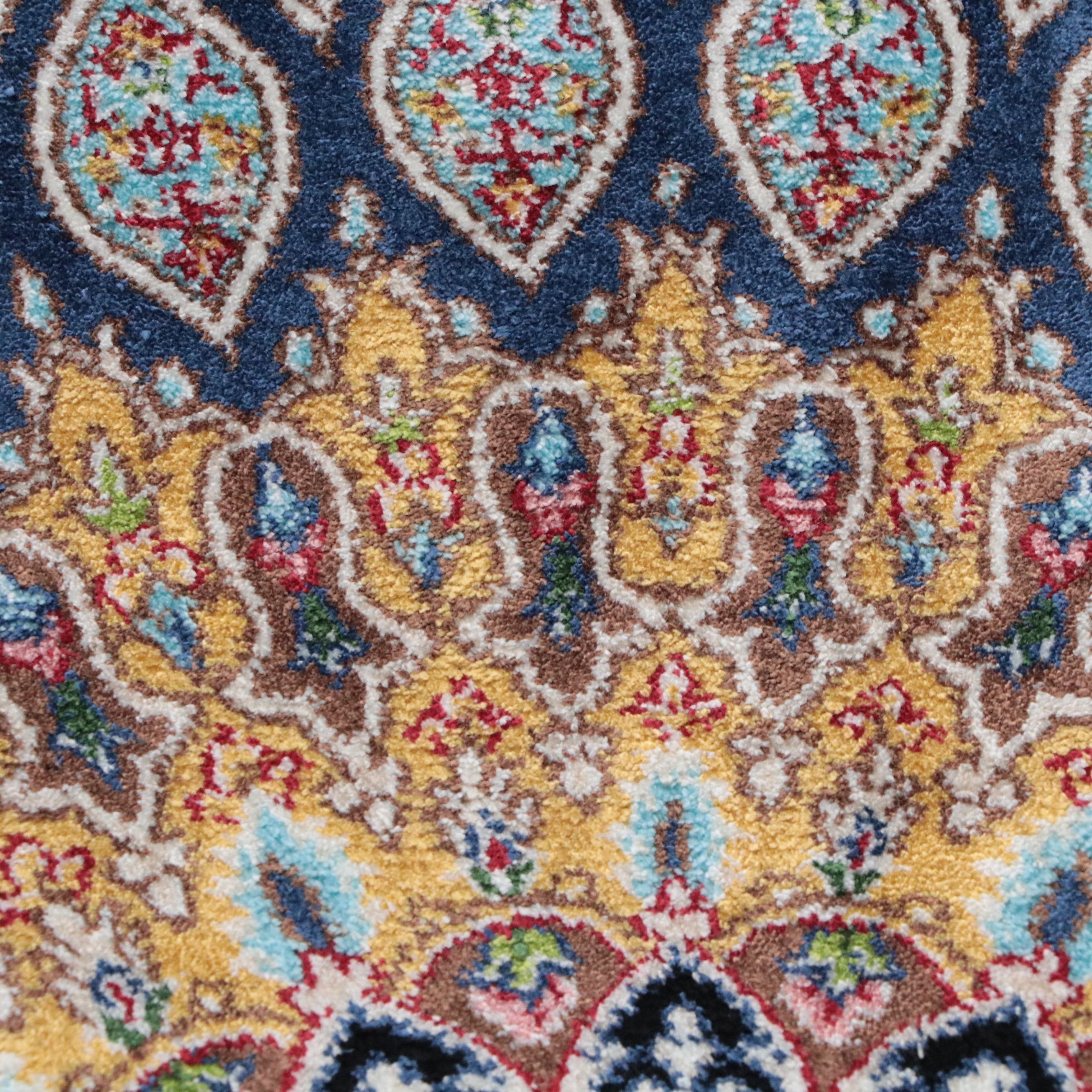 1'11 x 6'5 Machine Made Turkish Qom Style Silk Carpet Runner