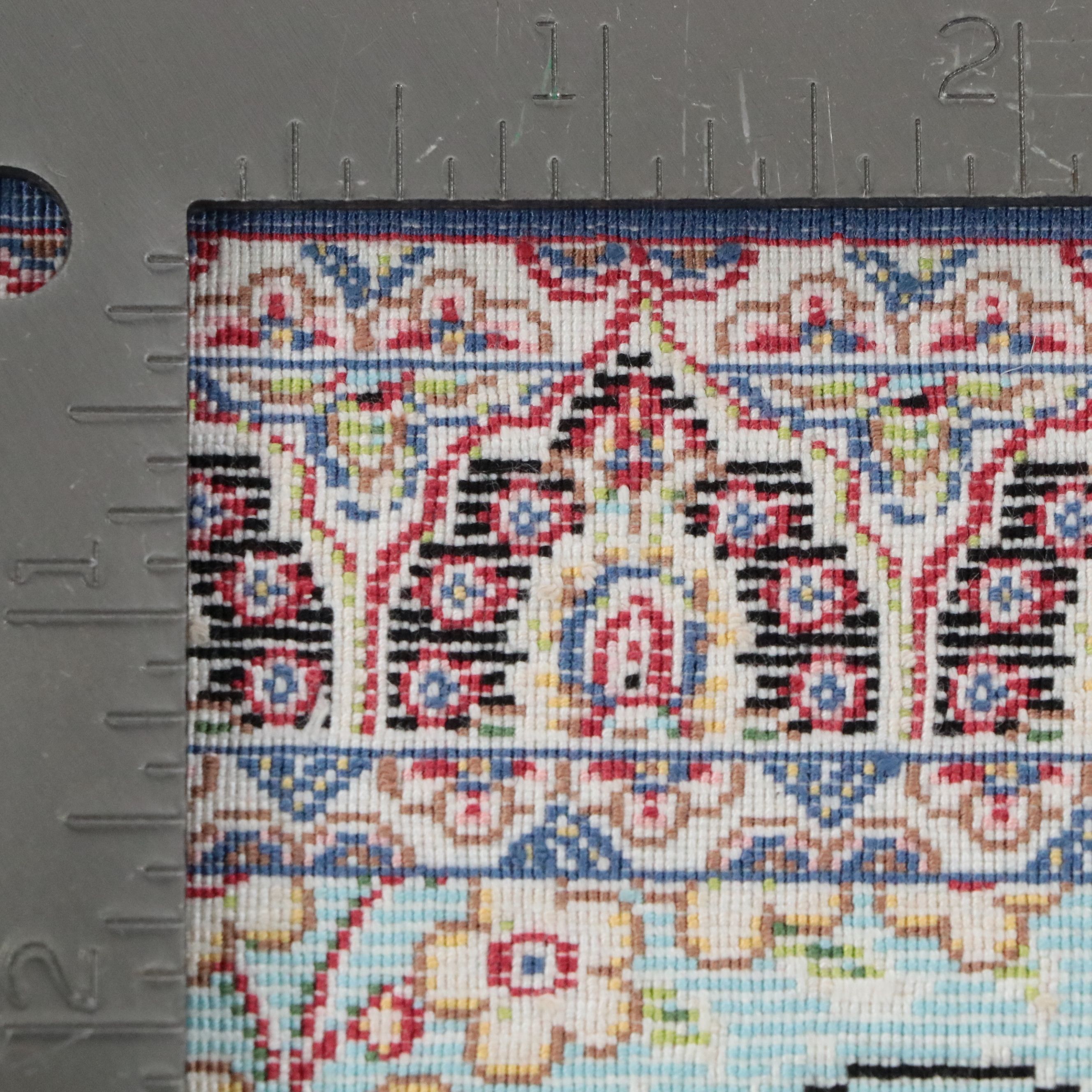 1'11 x 6'5 Machine Made Turkish Qom Style Silk Carpet Runner