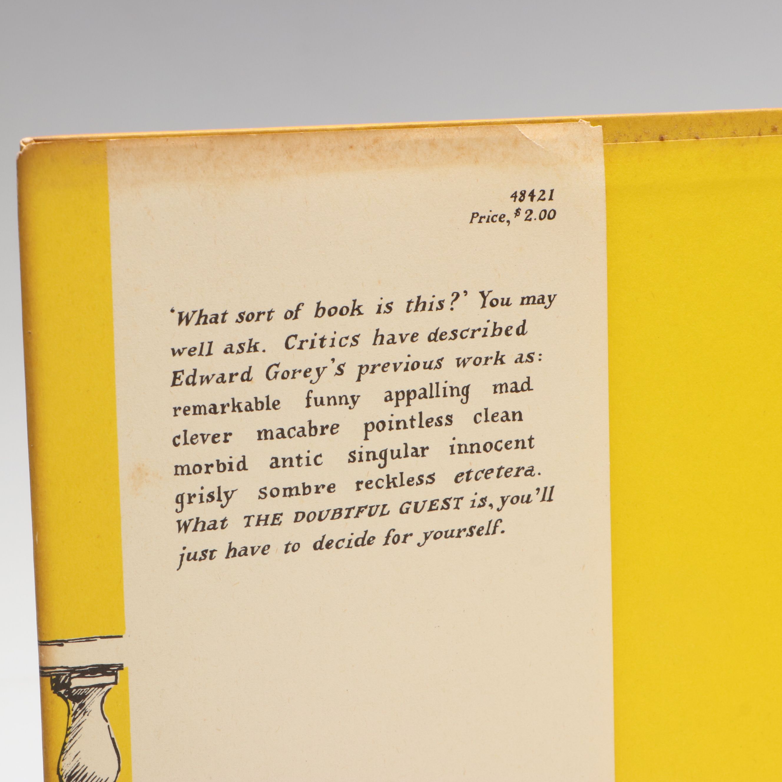 First Edition "The Doubtful Guest" with "The Willowdale Handcar" by Edward Gorey